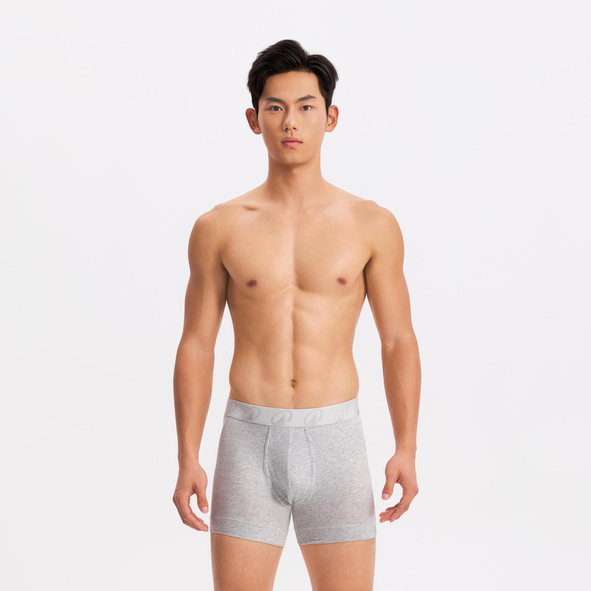 Men's Majority Cotton Boxers Twin-Pack - Grey/Khaki Green