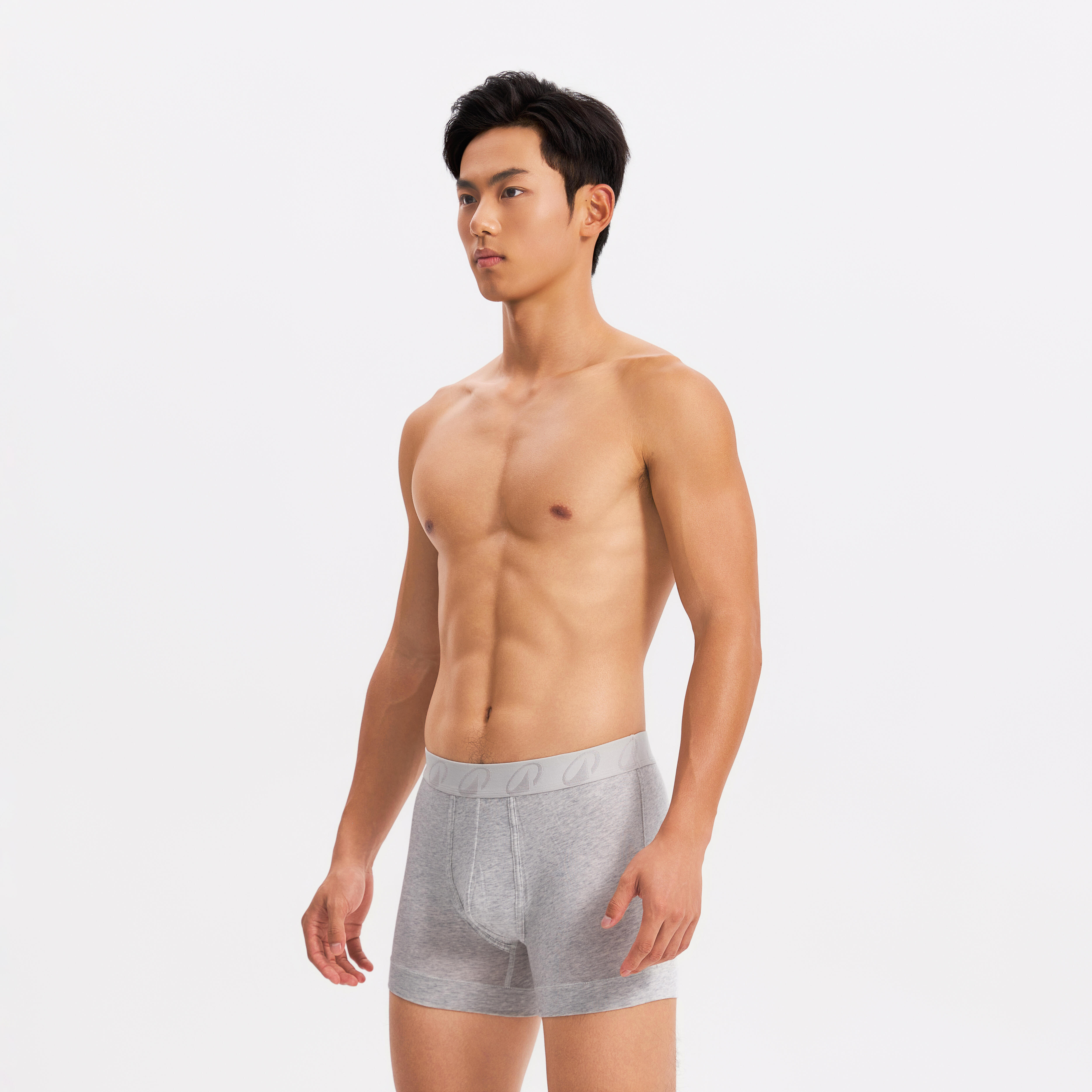Men's Majority Cotton Boxers Twin-Pack - Grey/Khaki Green