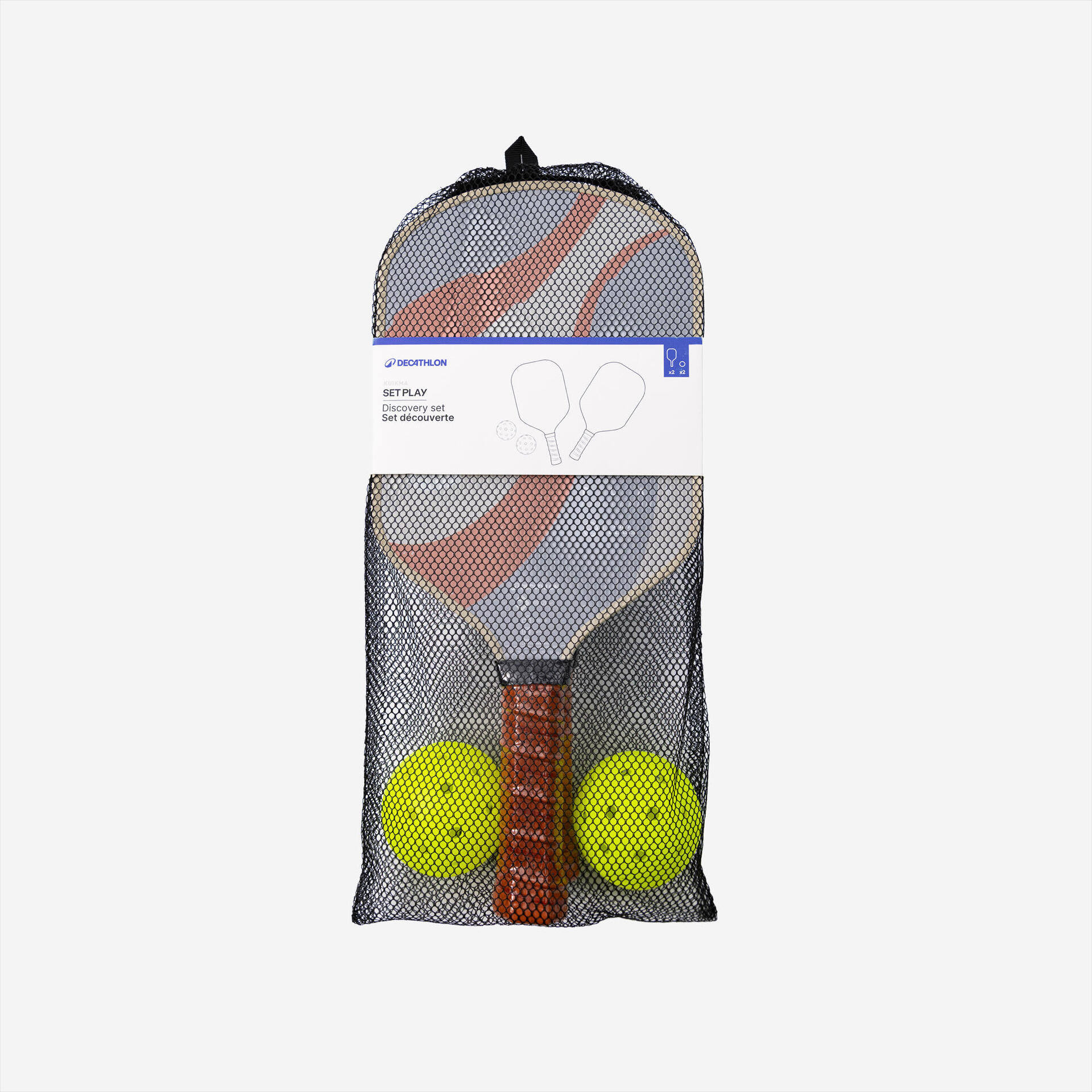 Ball Fix With Racket Pickleball Set Play - 2 Rackets, 2 Balls & Carry Bag