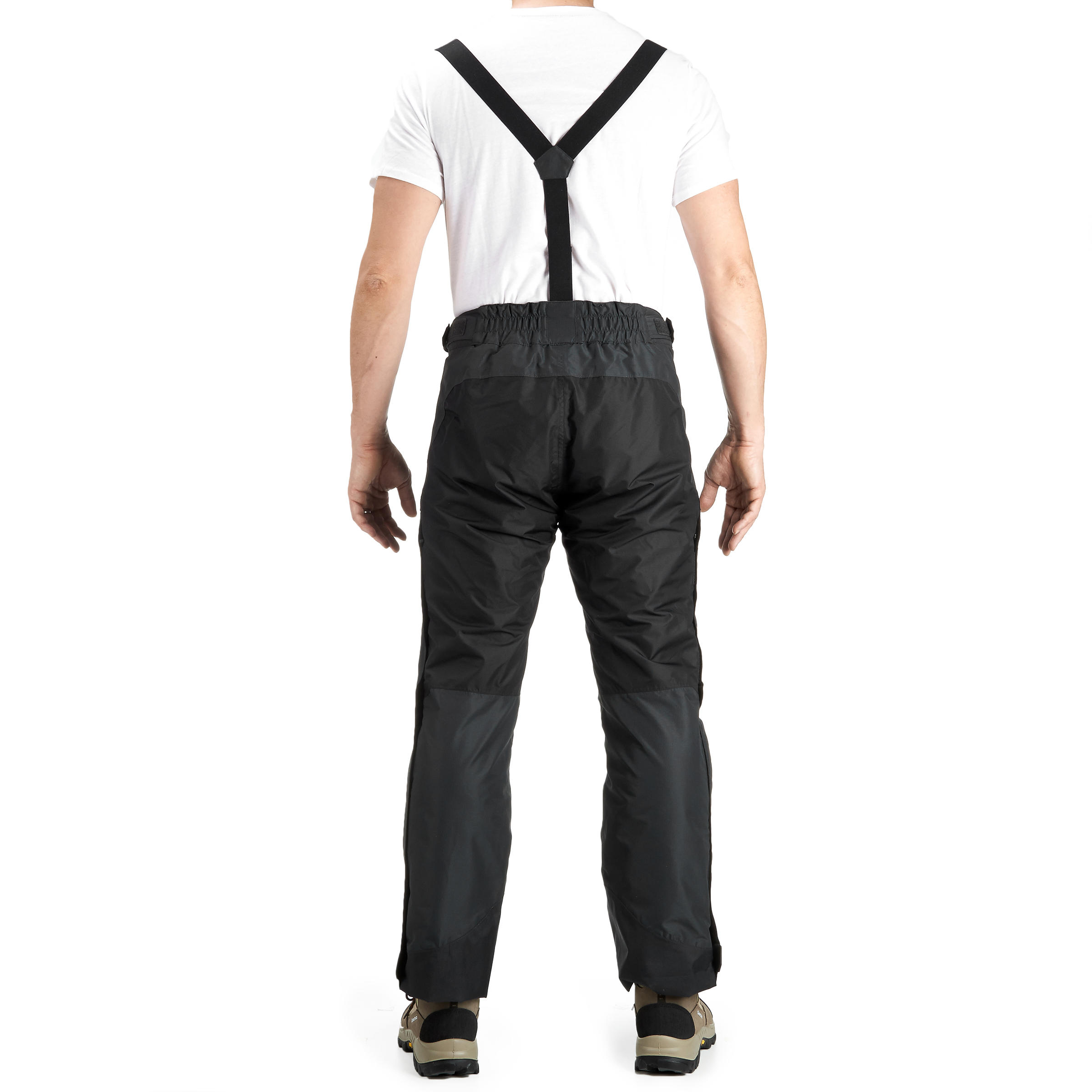 MH500 Men's Waterproof Mountain Hiking Rain Over-Trousers - Black 4/21
