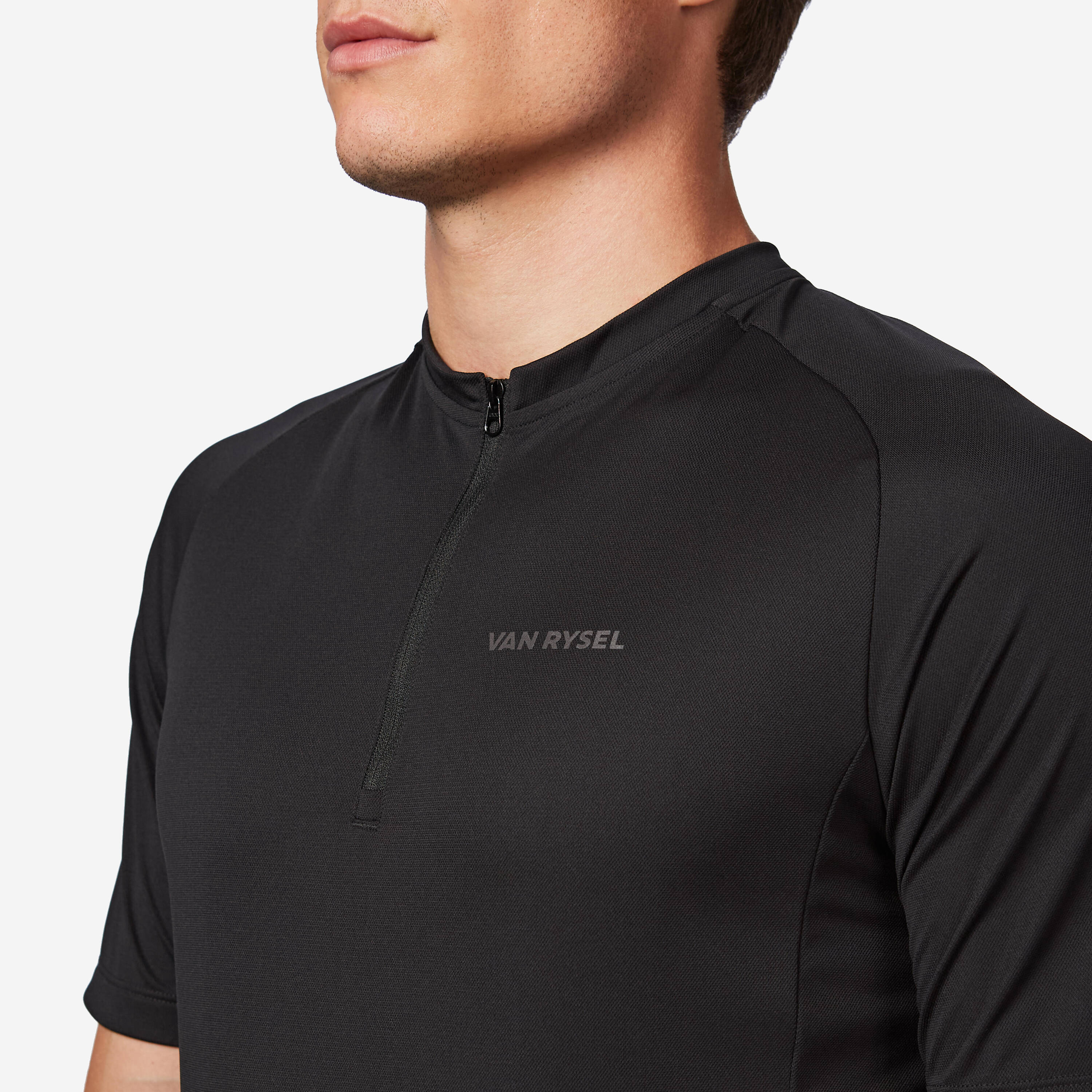 Men's Road Cycling  Summer Jersey Essential - Black -  4
