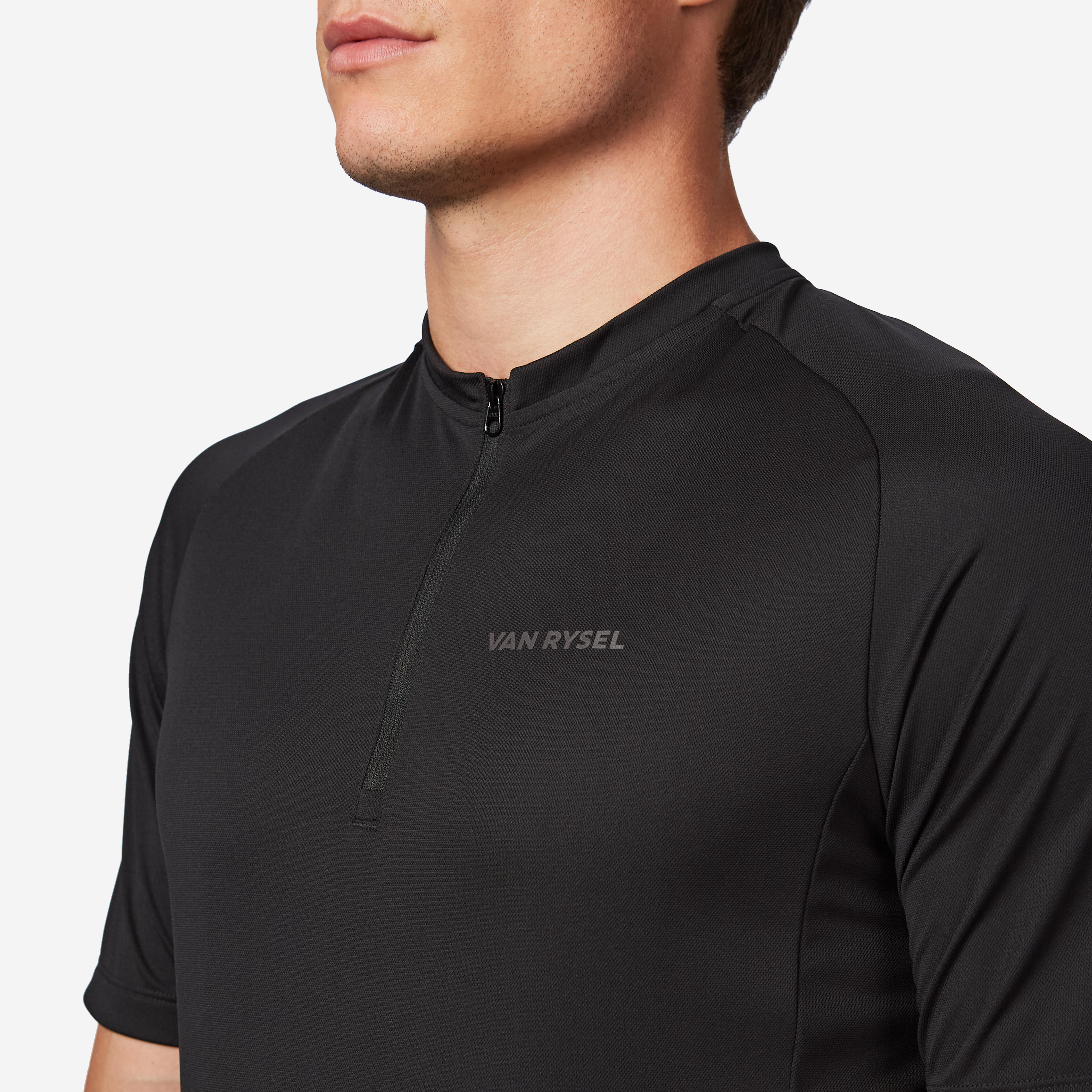 Men’s Road Biking Jersey - Essential Black - VAN RYSEL