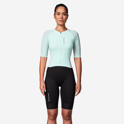 Combinaison de triathlon trifonction longue distance femme, RCR-X vert