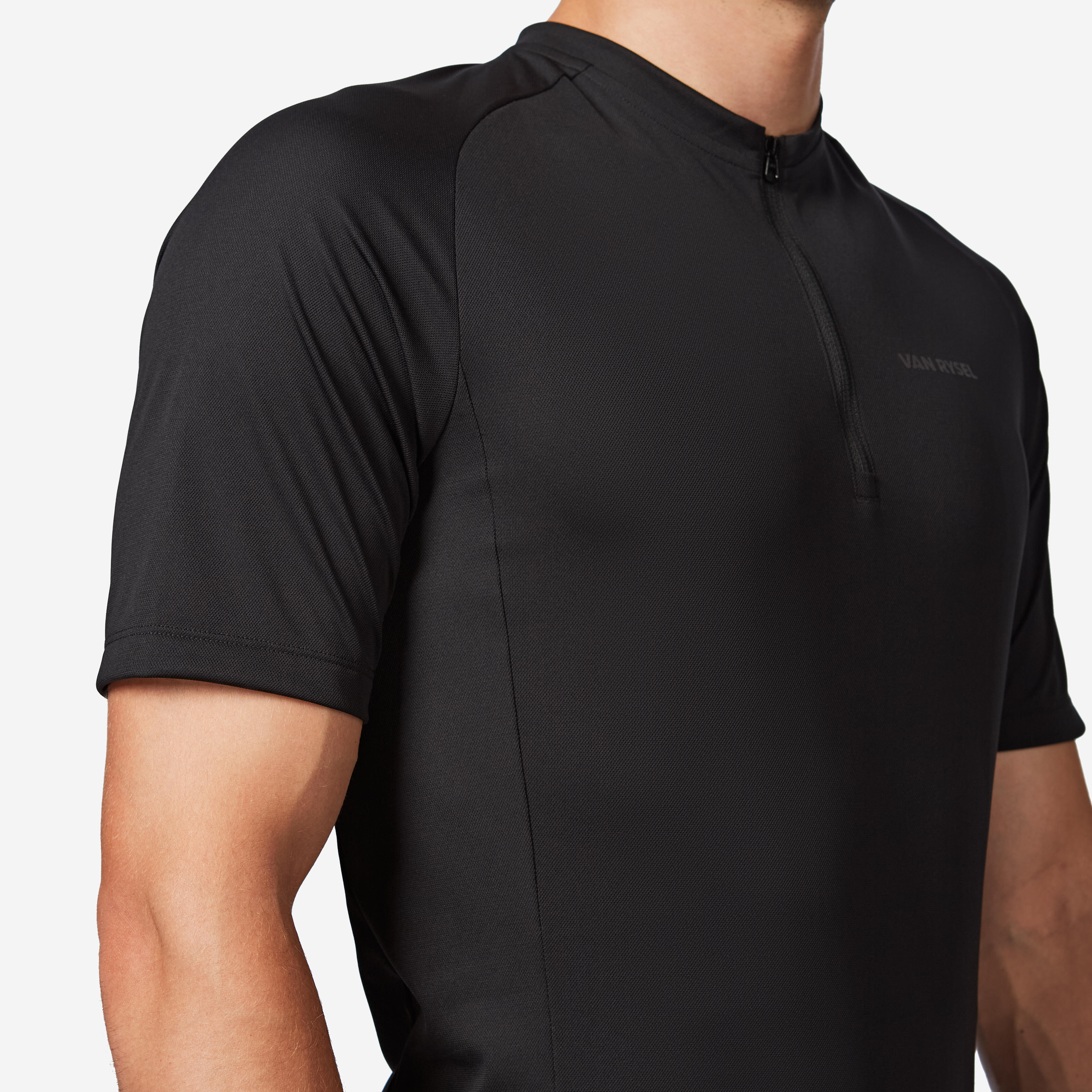 Men’s Road Biking Jersey - Essential Black - VAN RYSEL