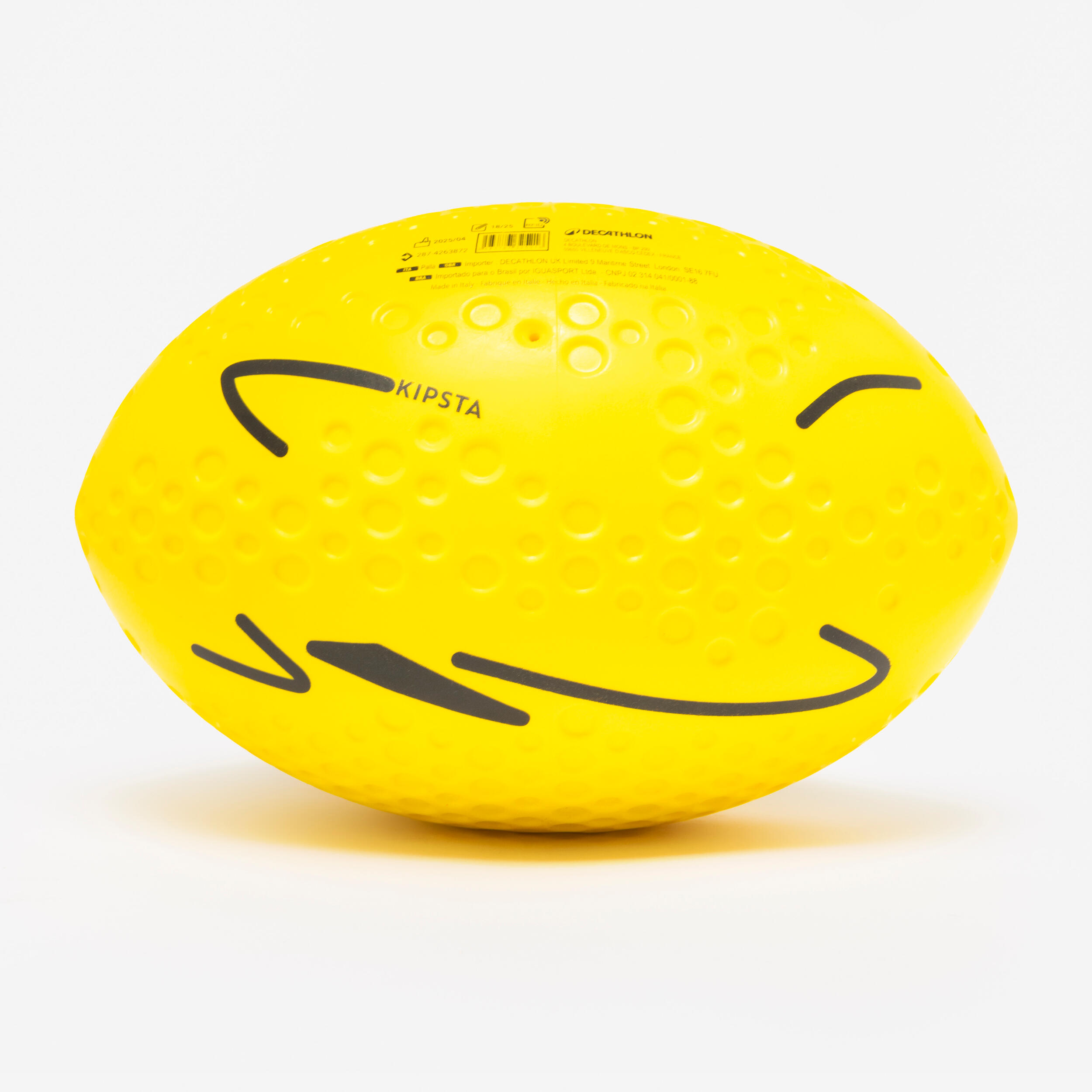 Ballon de rugby initiation mousse taille 3, jaune 2/4