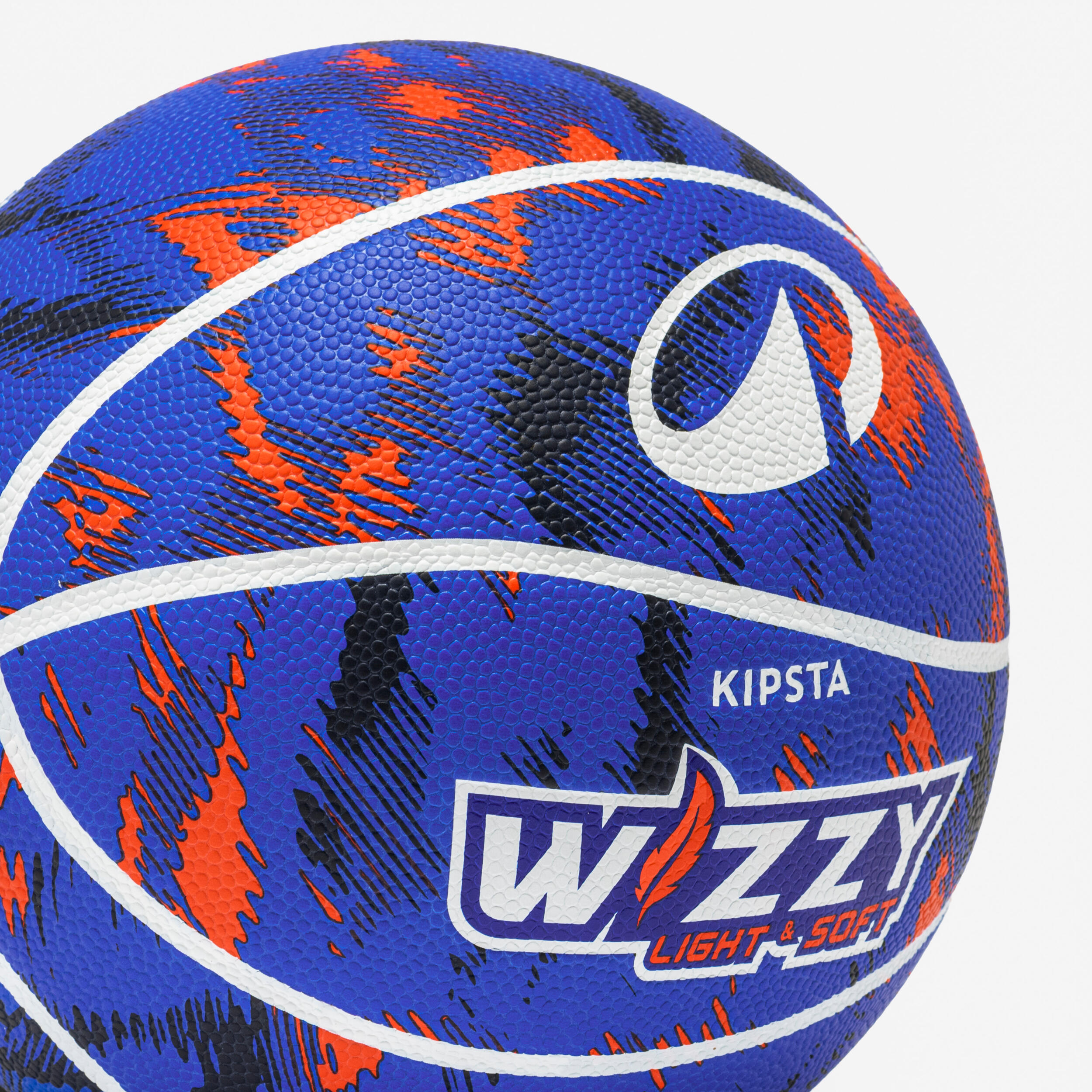 Ballon de basketball de taille 4 enfant – K500 bleu/orange 5/6