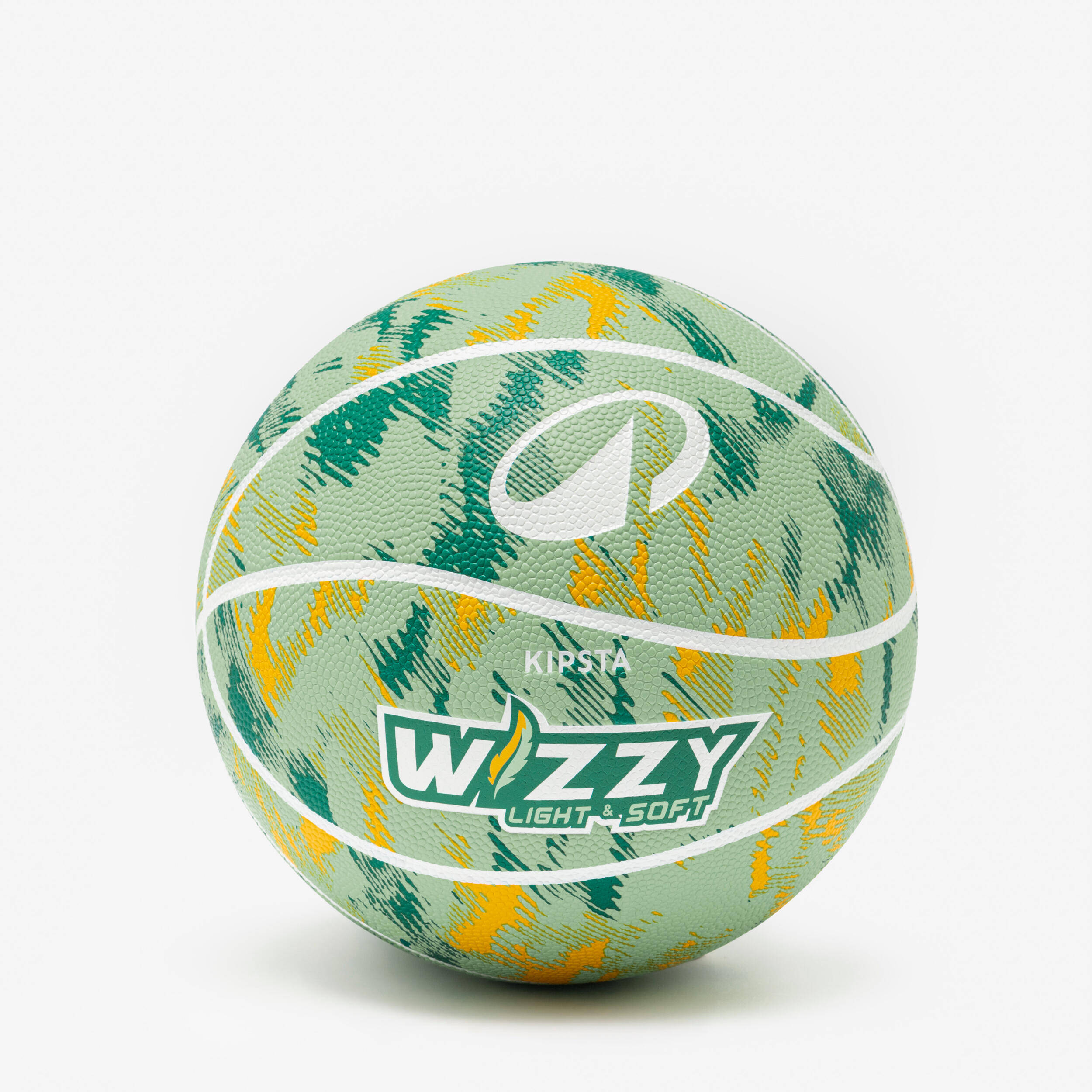 Kids' Size 4 Basketball K500 - Green/Turquoise -  1