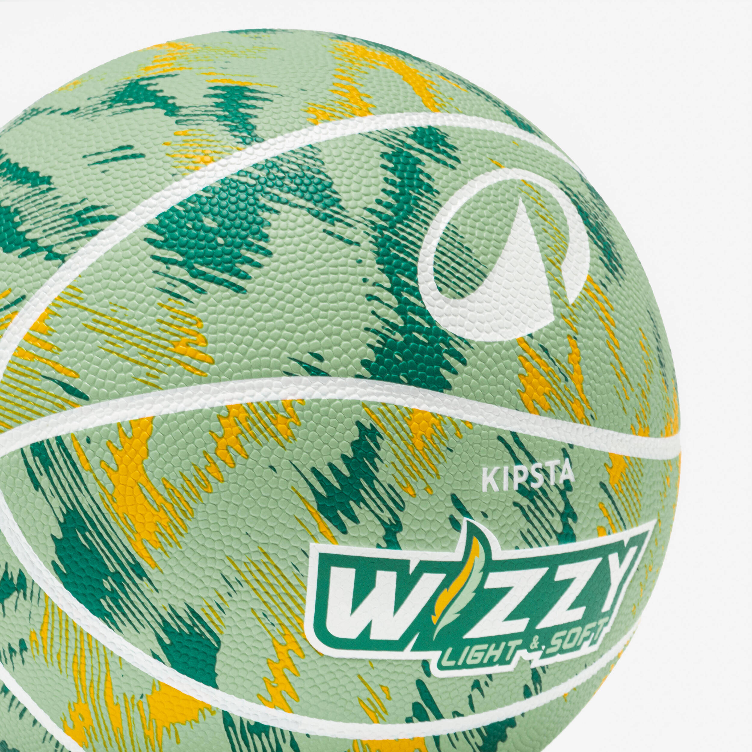 Kids' Size 4 Basketball K500 - Green/Turquoise -  3