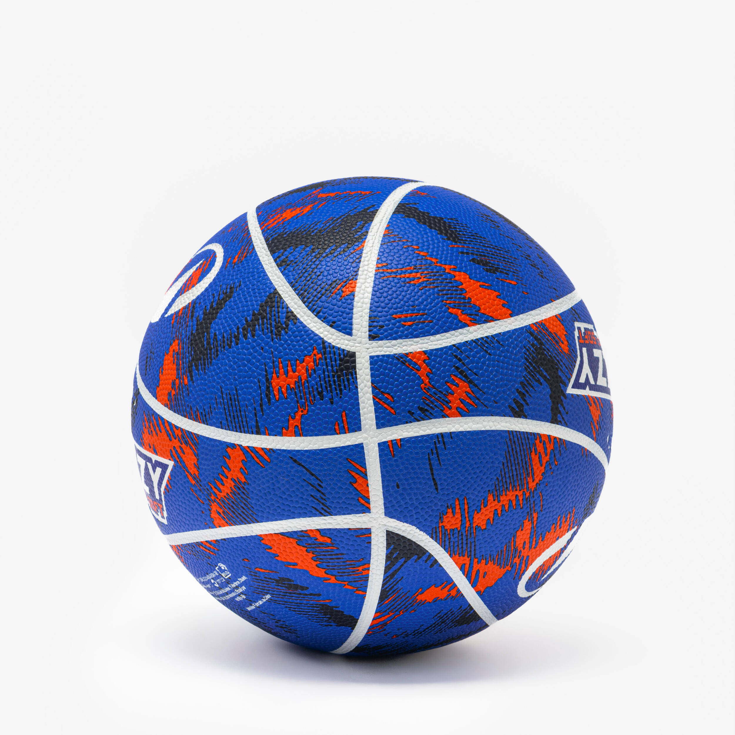 Kids' Size 4 Basketball K500 - Blue/Orange -  4