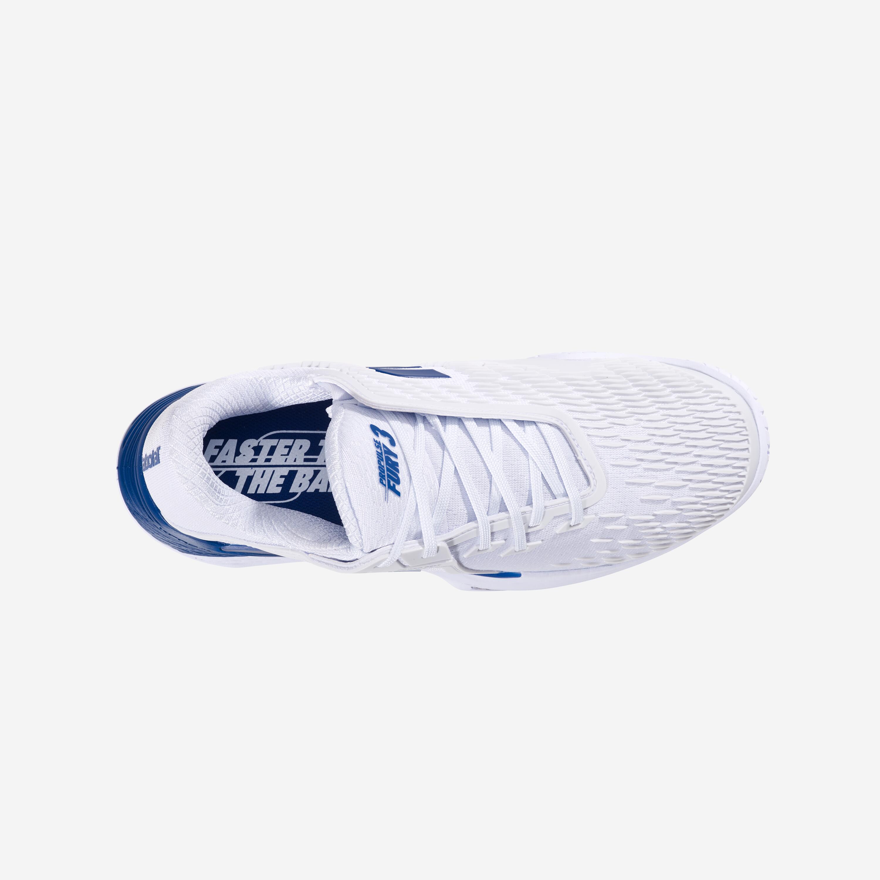 Chaussures de tennis multicourt homme, Propulse Fury 3 blanc bleu 3/5