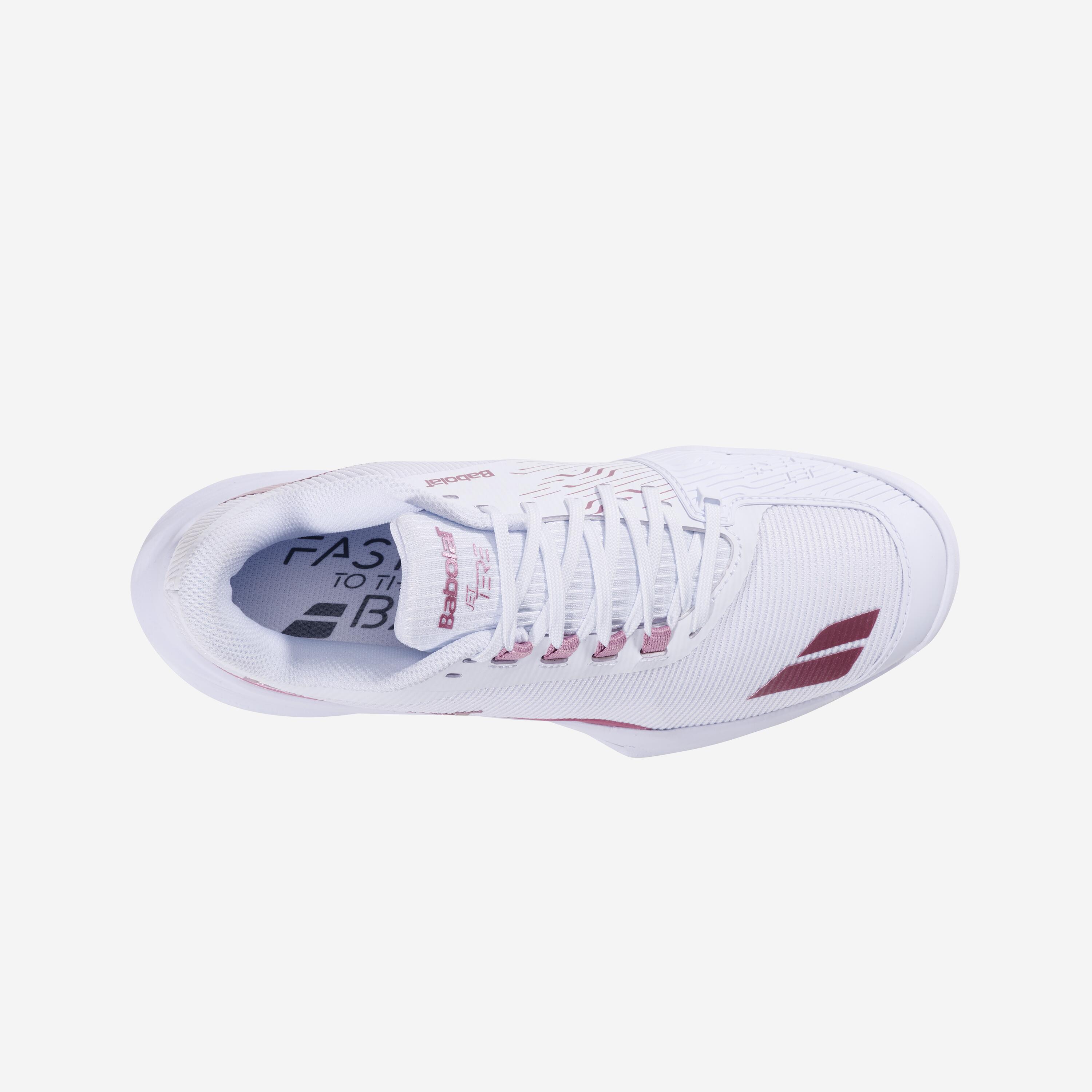 Chaussures de tennis multicourt femme, Jet Tere 2 blanc rose 3/5