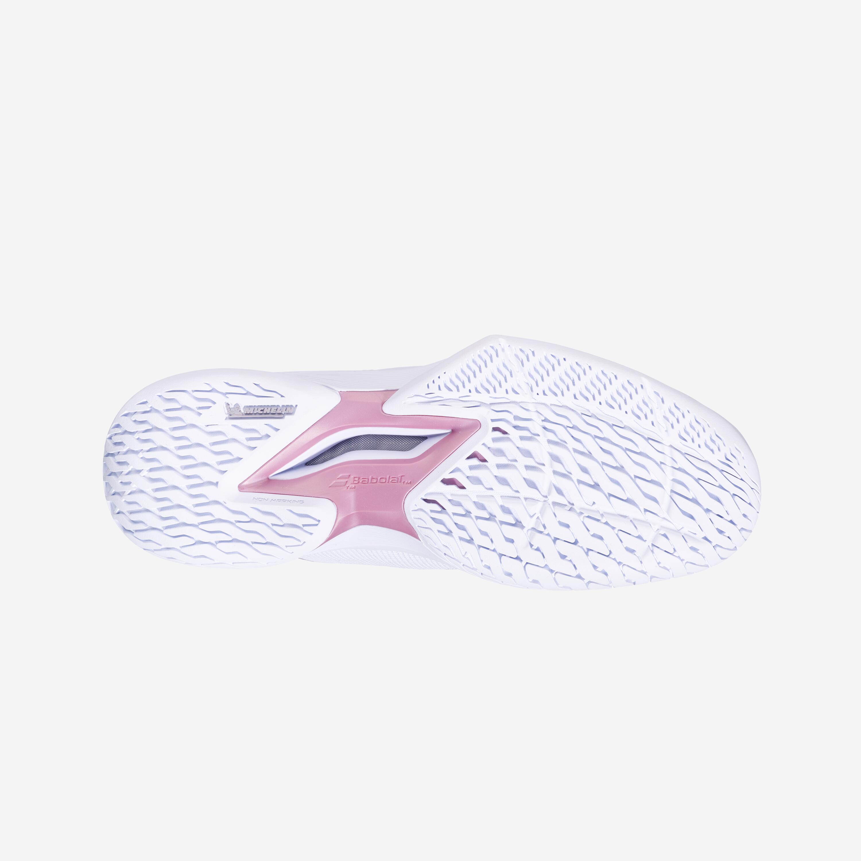 Chaussures de tennis multicourt femme, Jet Tere 2 blanc rose 4/5