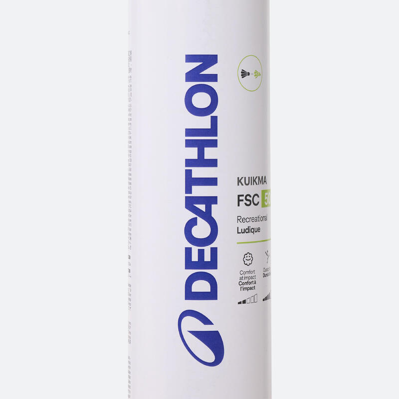 Set de 12 fluturași din pene pentru badminton FSC 50