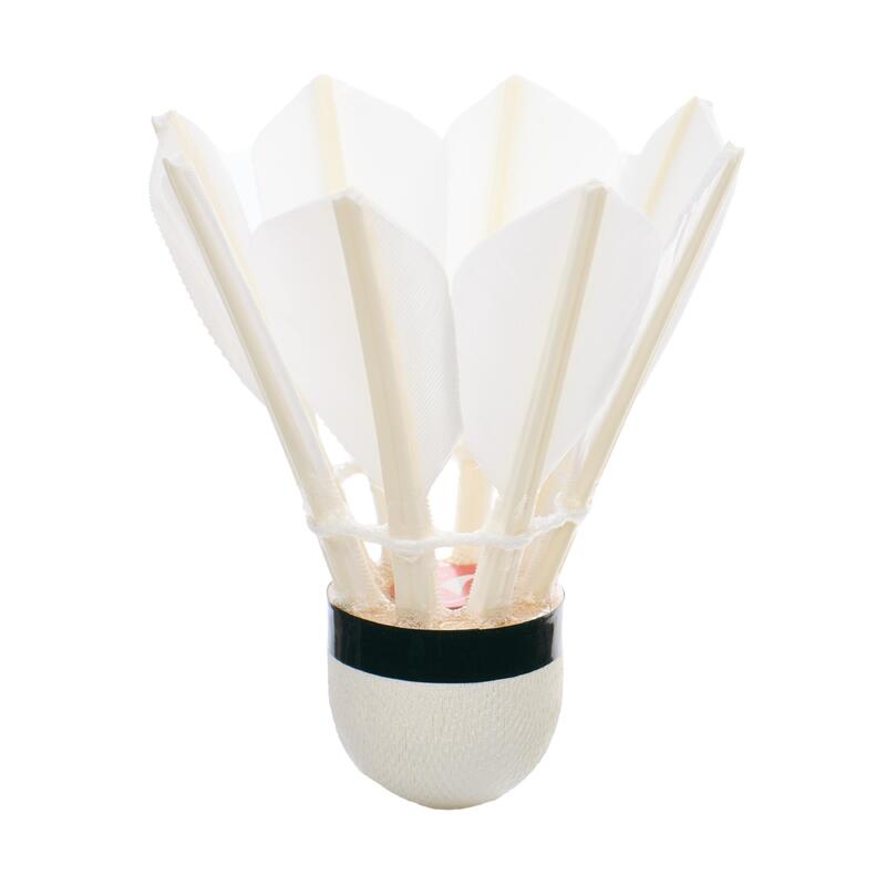 Lot De 6 Volants De Badminton Coupe-vent – Jaune Et Blanc – En Nylon Avec Double Tête En Liège – Pour Extérieur Et Intérieur – Entraînement, école Et Famille