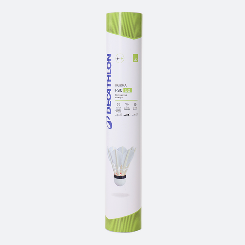 Lot de 12 Volants de Badminton Plumes FSC 50