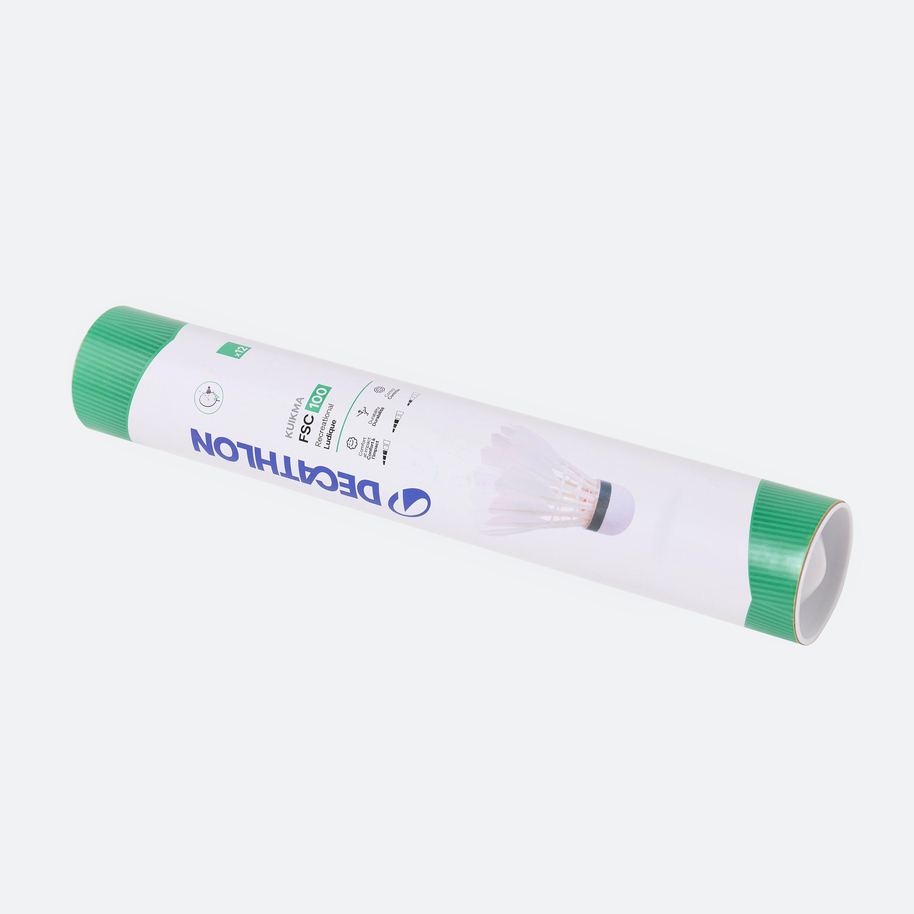 Feather Shuttlecock x 12 FSC 100  - KUIKMA