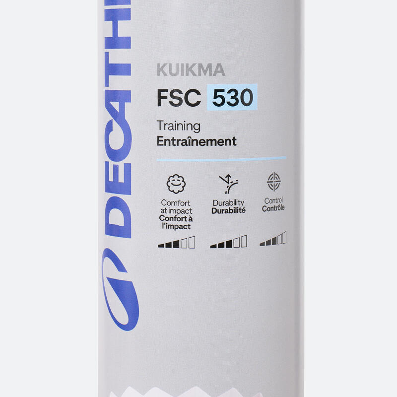 Set de 12 fluturași pentru badminton, cu pene FSC 530 SPEED 77 - Alb