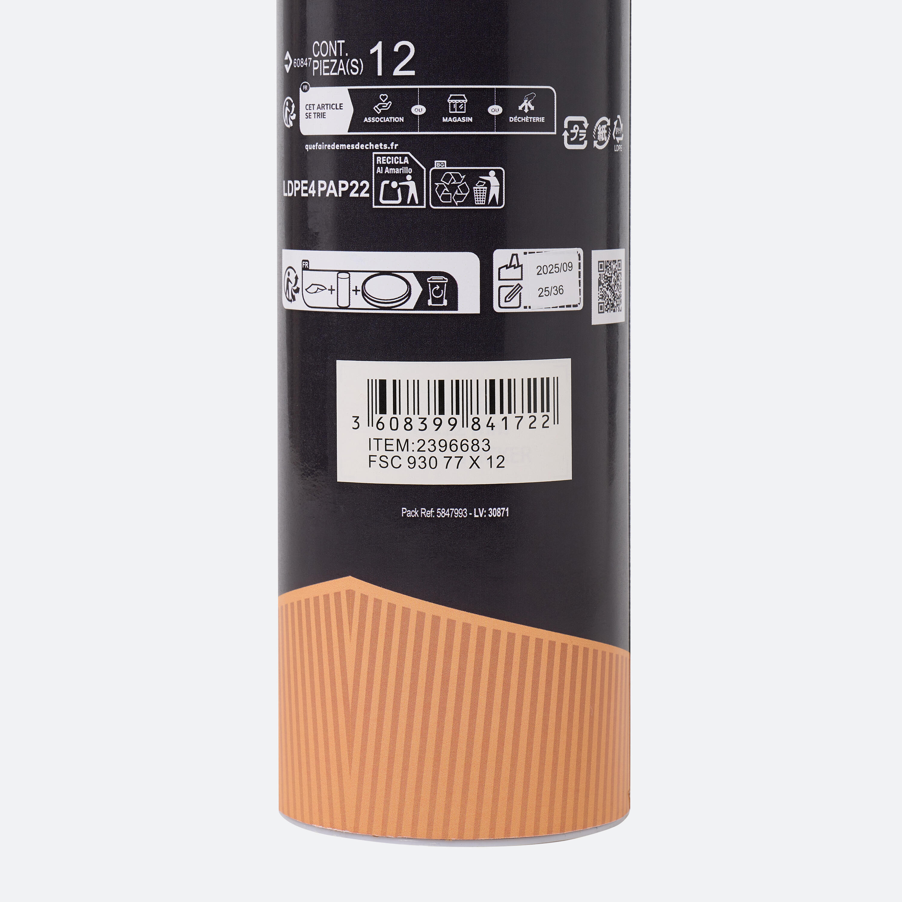 Feather Shuttlecock Speed 77 12-pk - FSC 930 White - KUIKMA