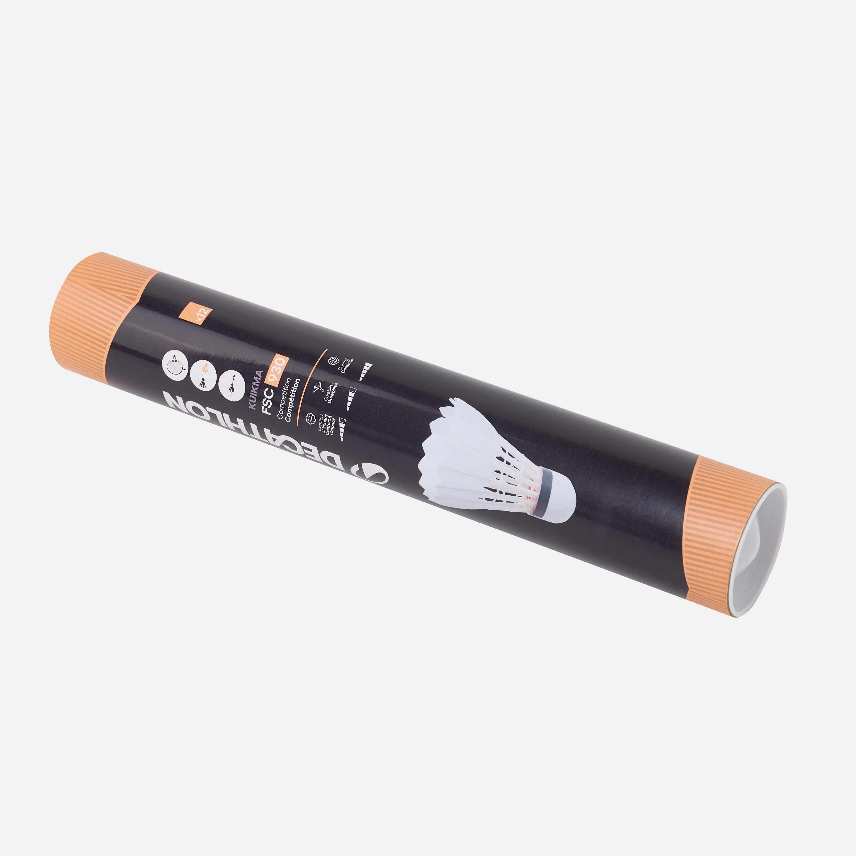 Feather Shuttlecock Speed 77 12-pk - FSC 930 White - KUIKMA