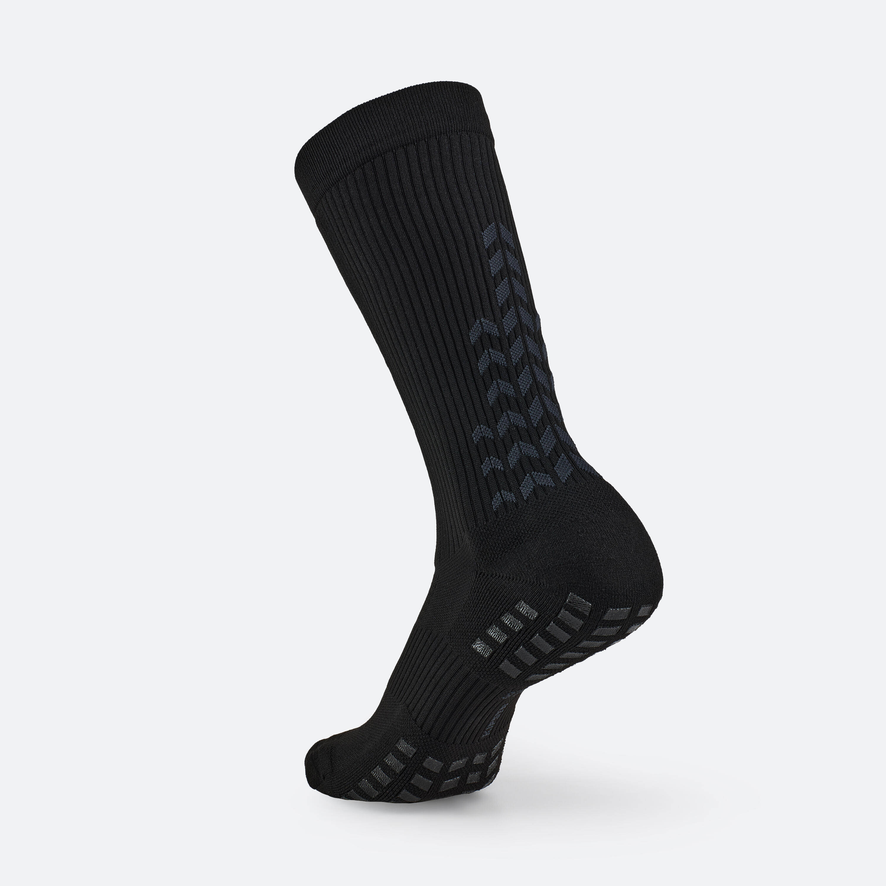 Kids' Short Grippy Football Socks Viralto MiD - Black -  3
