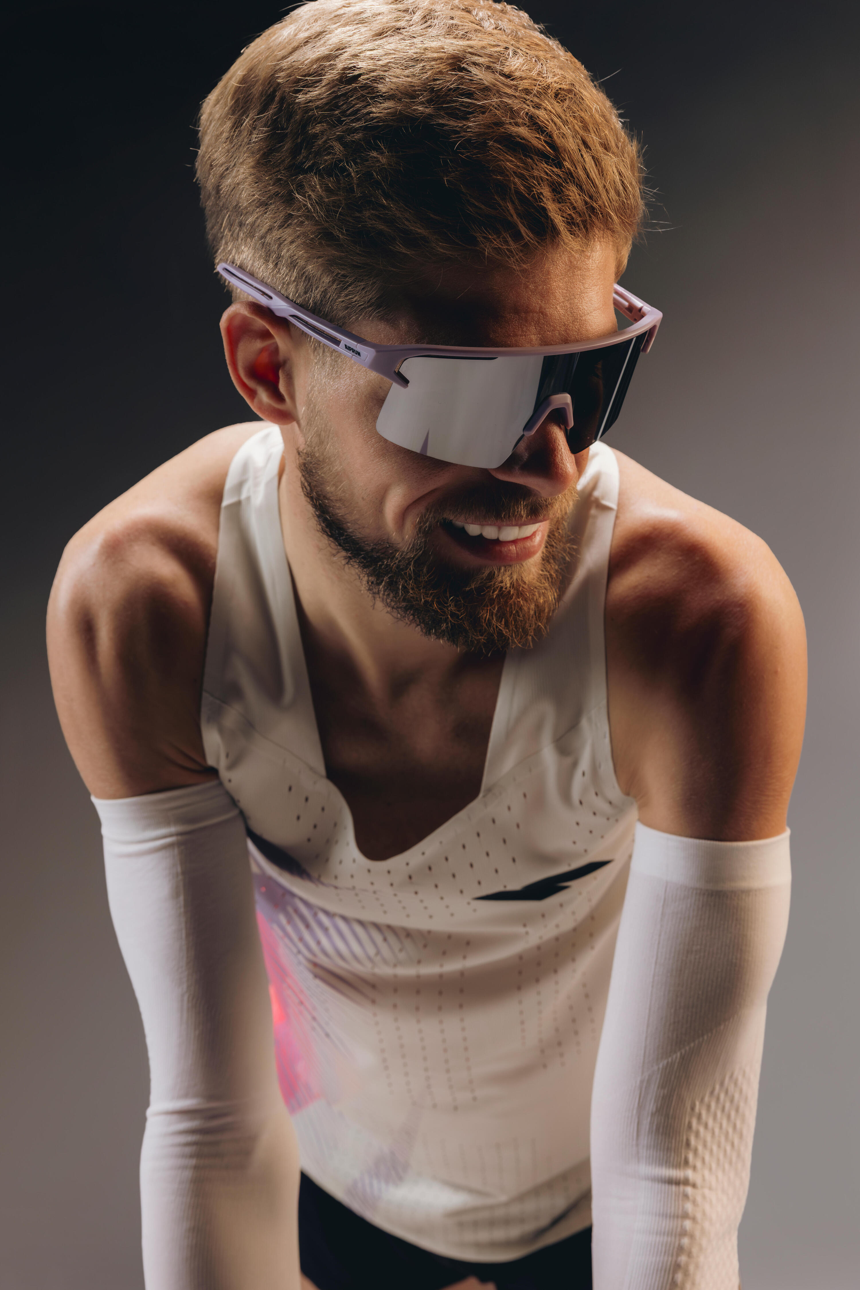 Lauf-Tanktop für Männer, Kiprun Proteam beige rosa 12/13