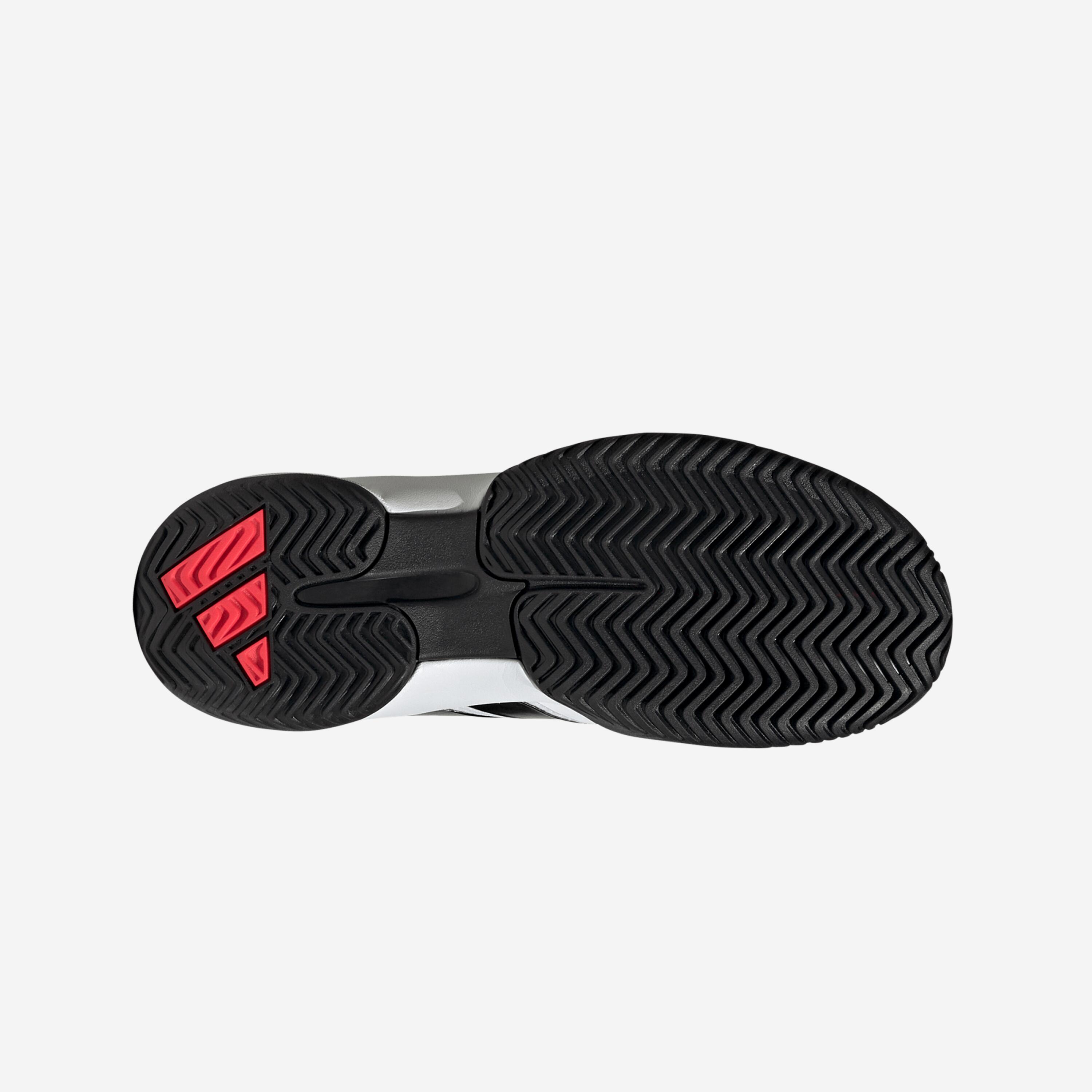 Chaussures de tennis multicourt enfant, Barricade JR blanc noir rouge 4/7