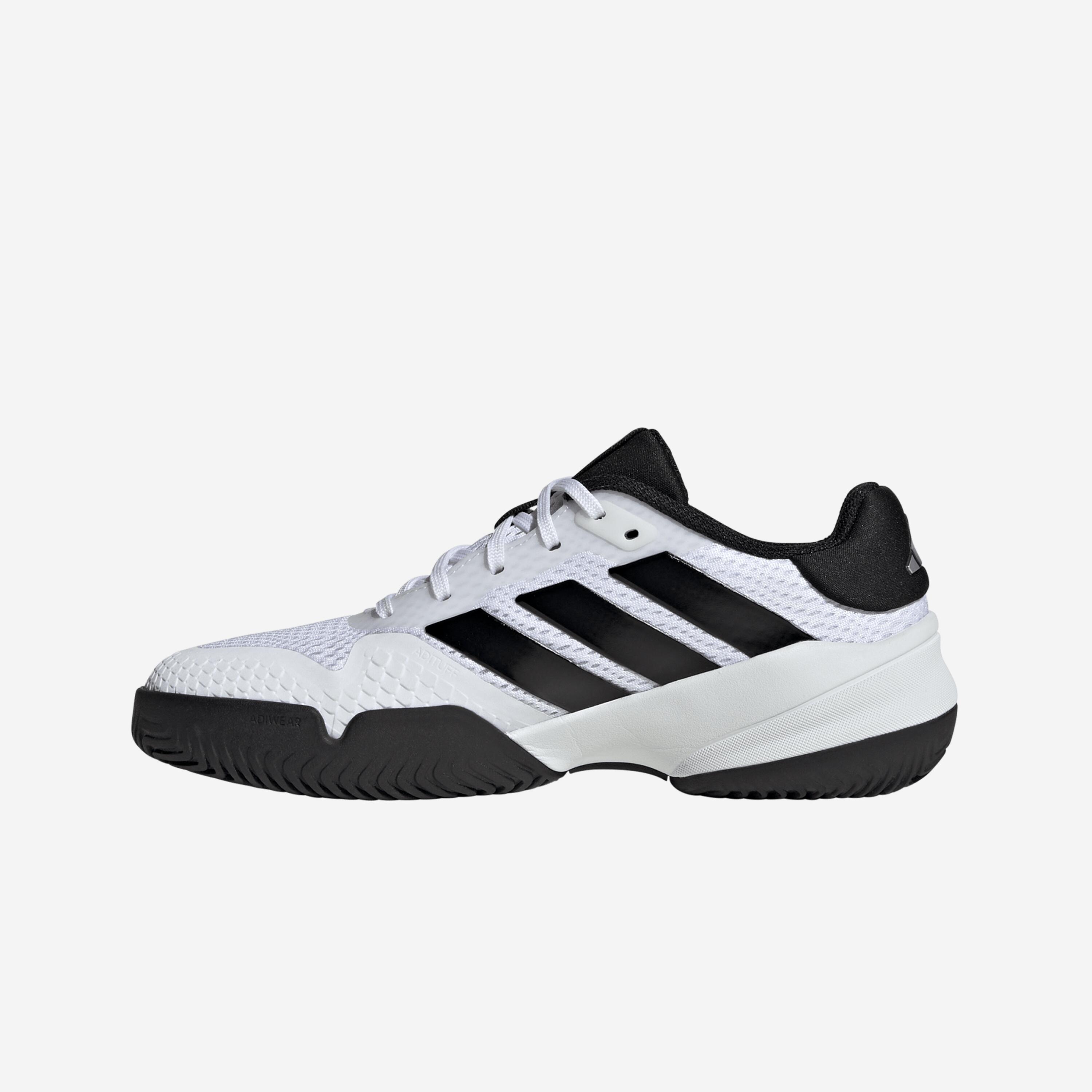 Chaussures de tennis multicourt enfant, Barricade JR blanc noir rouge 5/7