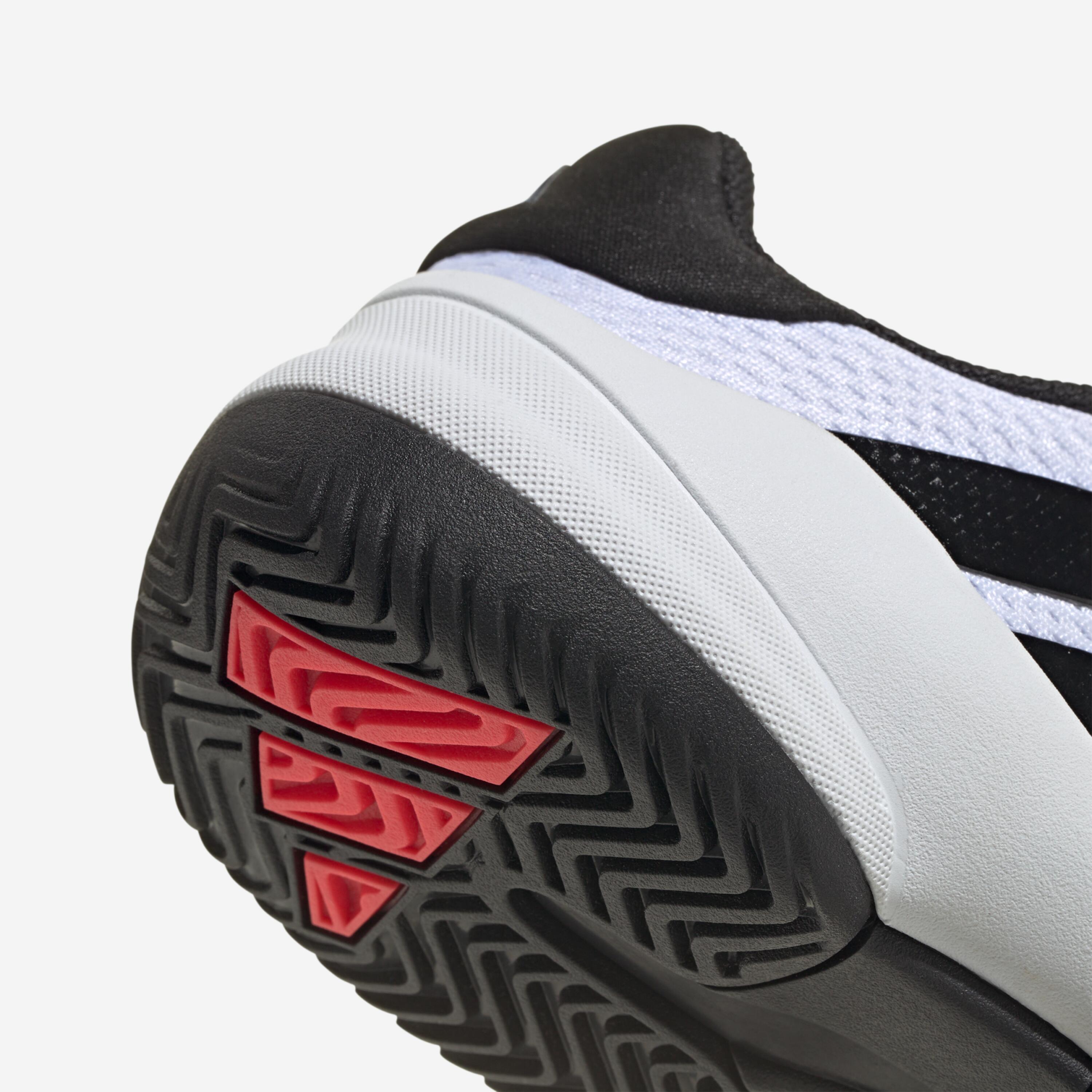 Chaussures de tennis multicourt enfant, Barricade JR blanc noir rouge 6/7