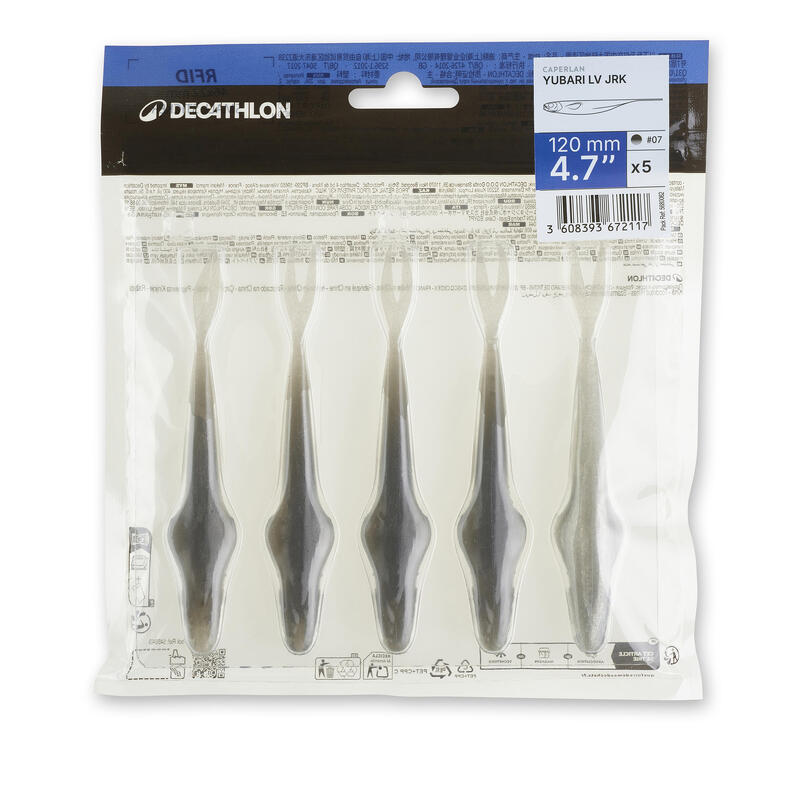 Nălucă flexibilă pescuit atractant YUBARI LV JRK 4,7" TRANS GREY sharpshooting