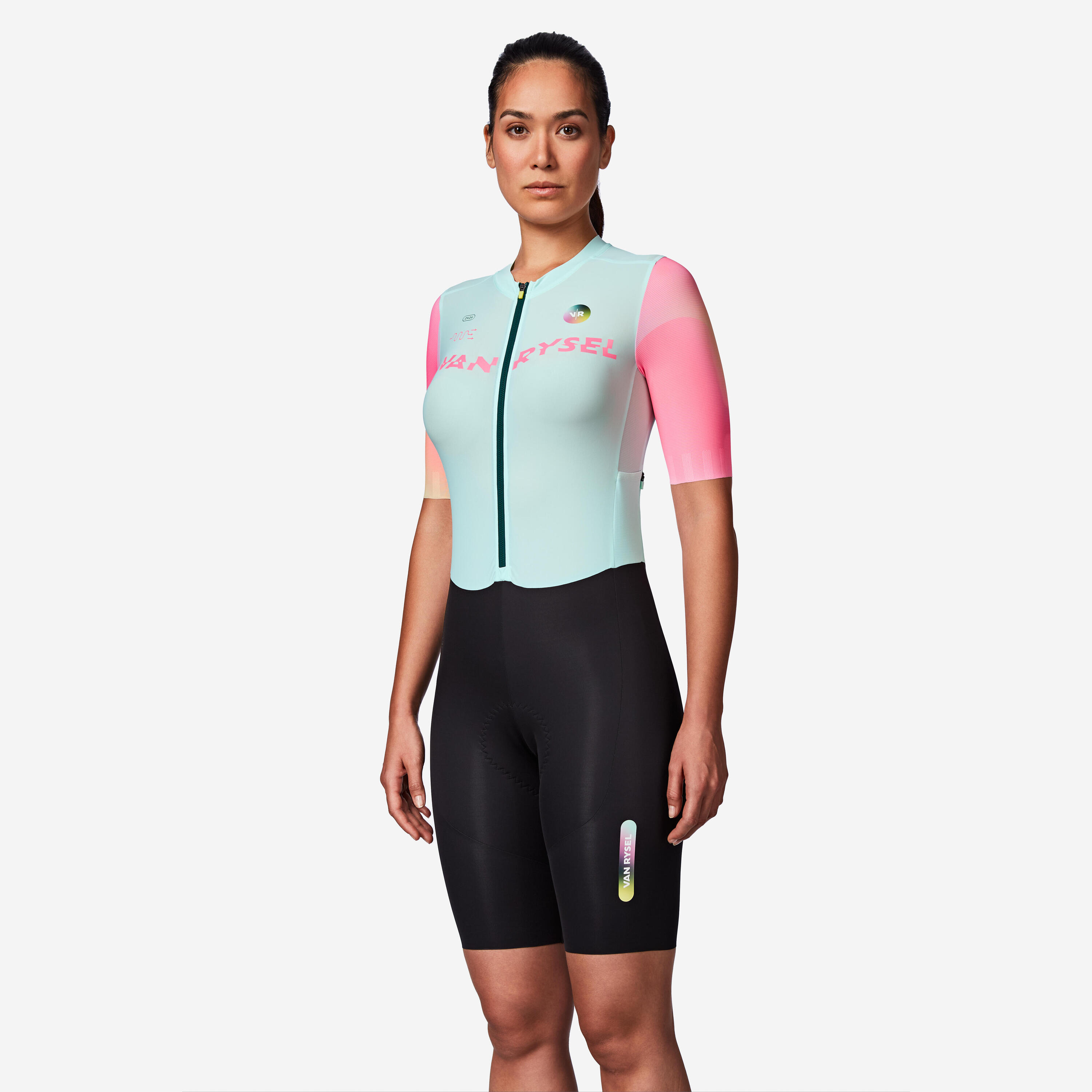 Women's road biking aerosuit, RCR-R 2 green 12/12