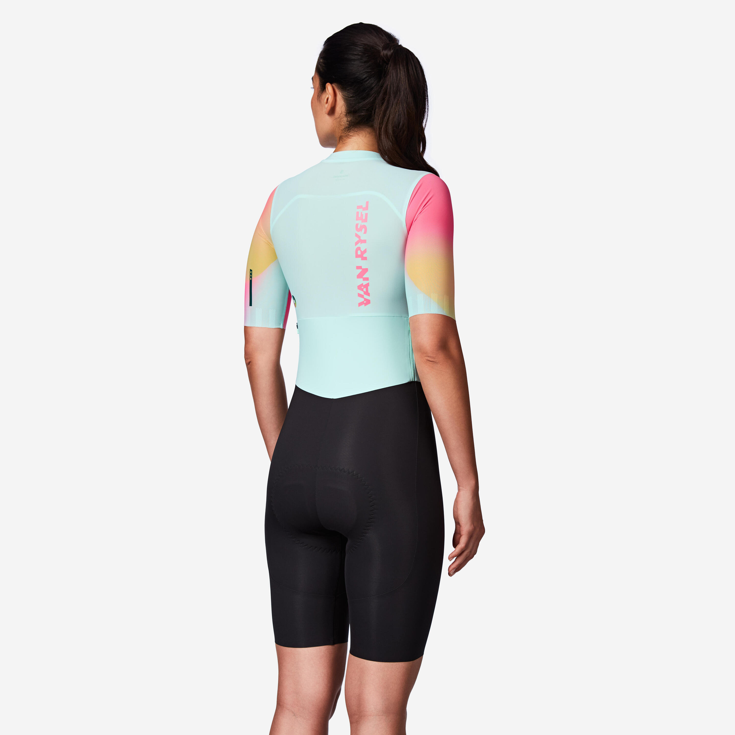 Women's road biking aerosuit, RCR-R 2 green 2/12