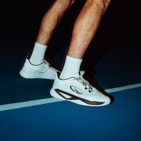 Високі шкарпетки 500 для тенісу, 3 пари - Білі