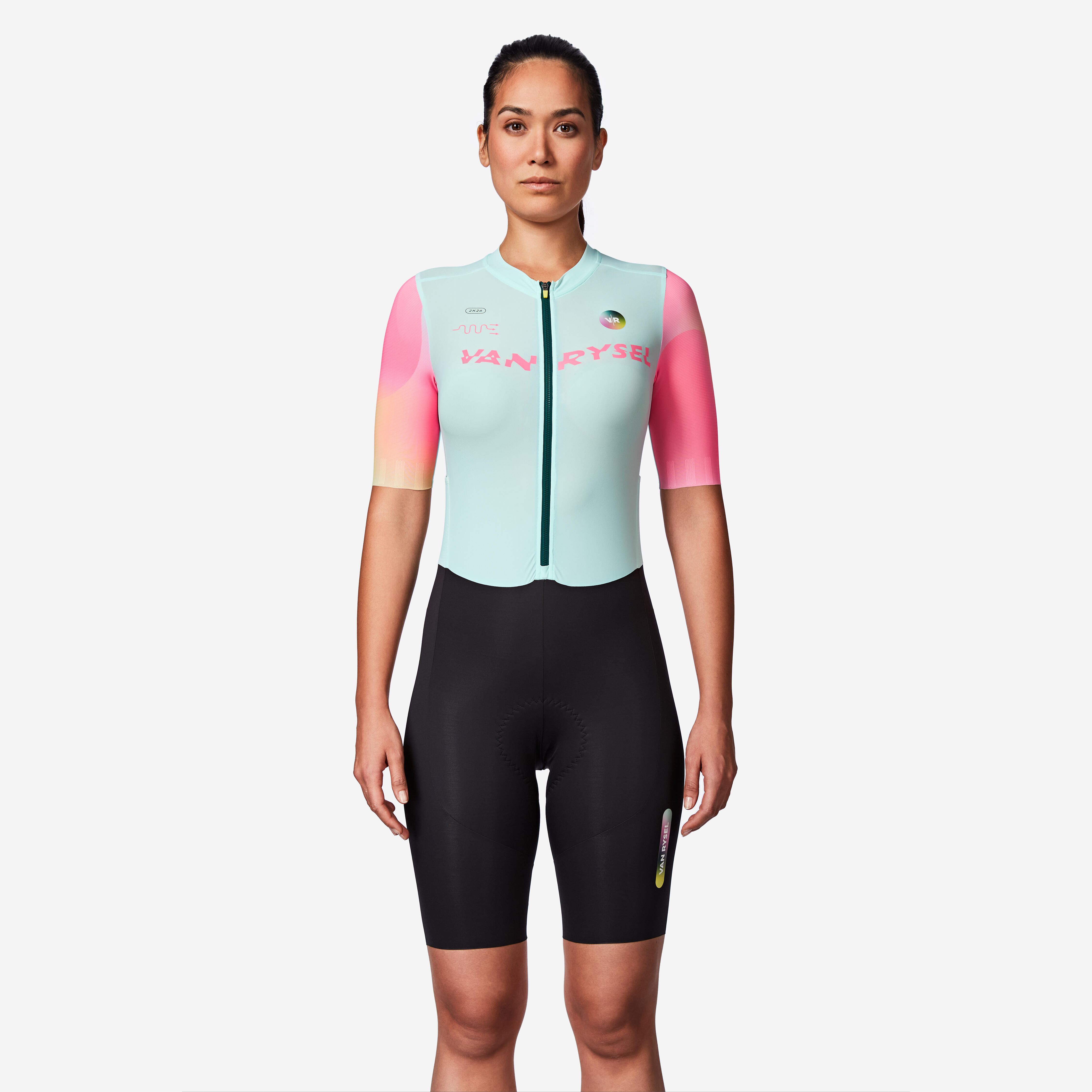 Women's road biking aerosuit, RCR-R 2 green
