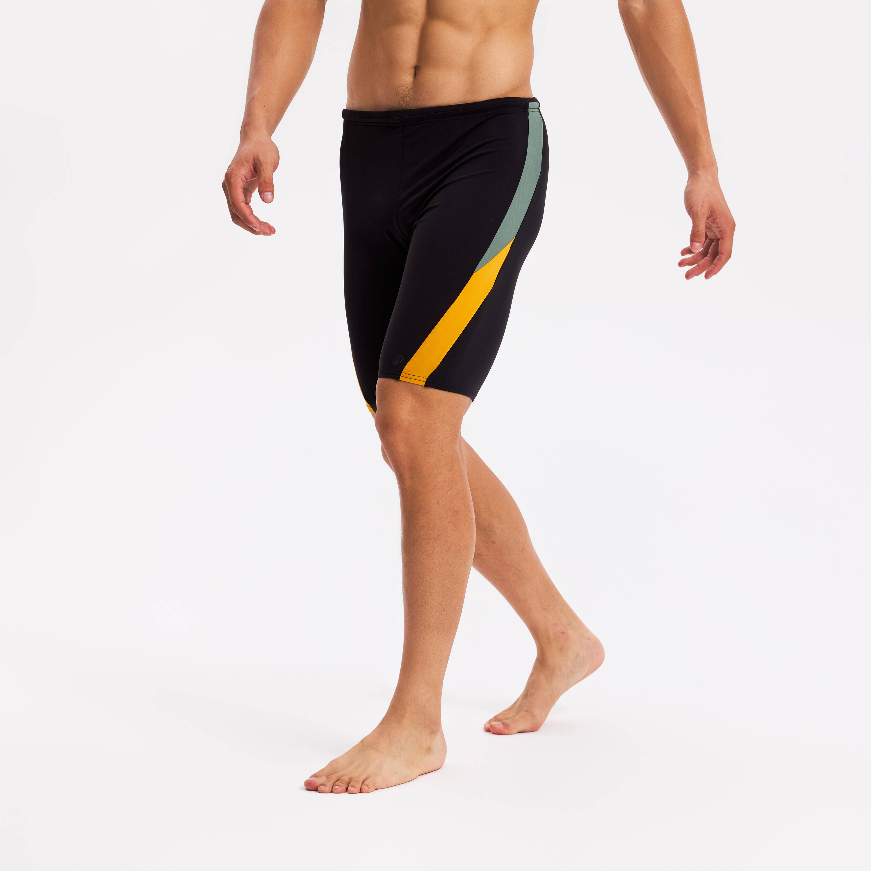 Men’s swimming jammer, Yoko black yellow -  3