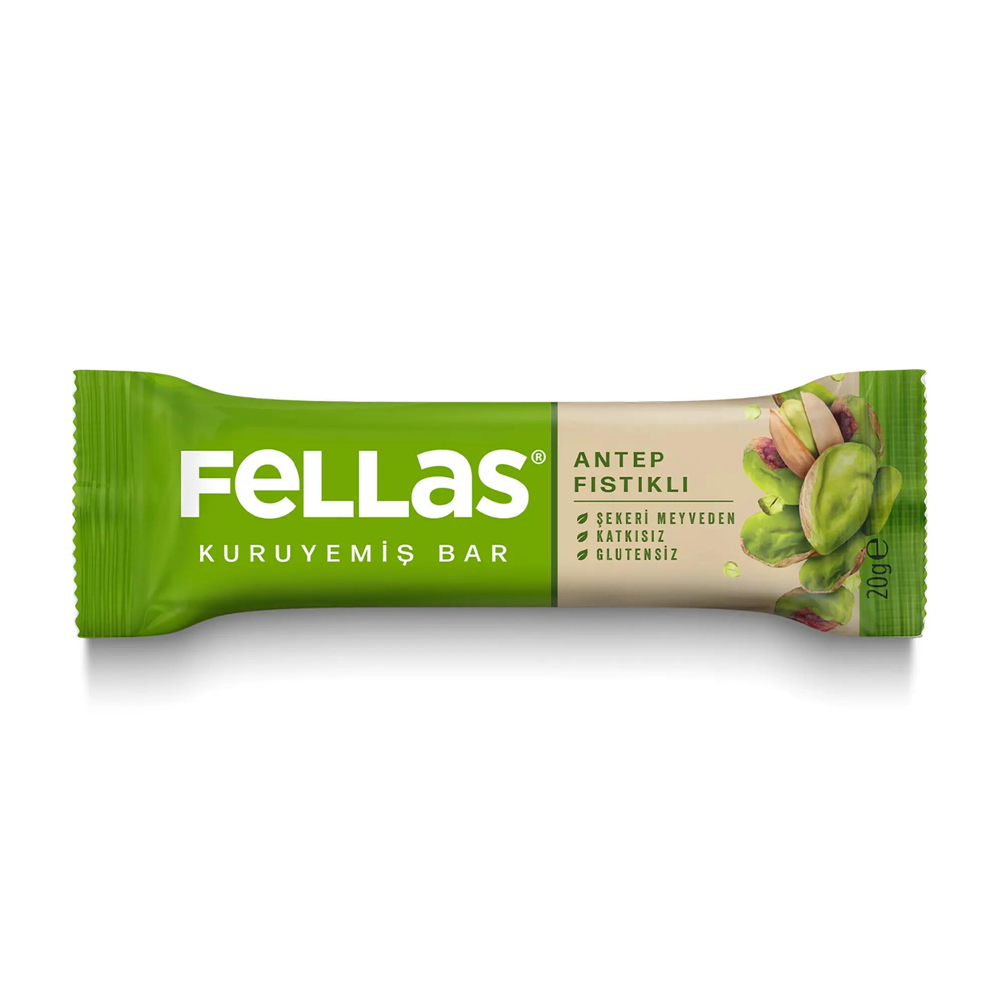 Fellas Antep Fıstıklı Kuruyemiş Bar 20 Gr 1/2