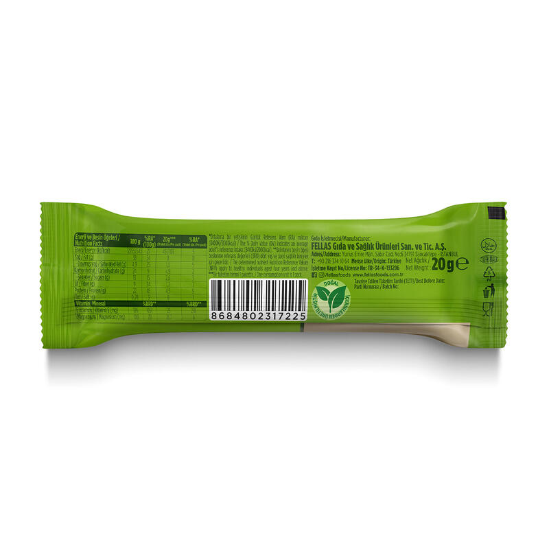 Fellas Antep Fıstıklı Kuruyemiş Bar 20 Gr