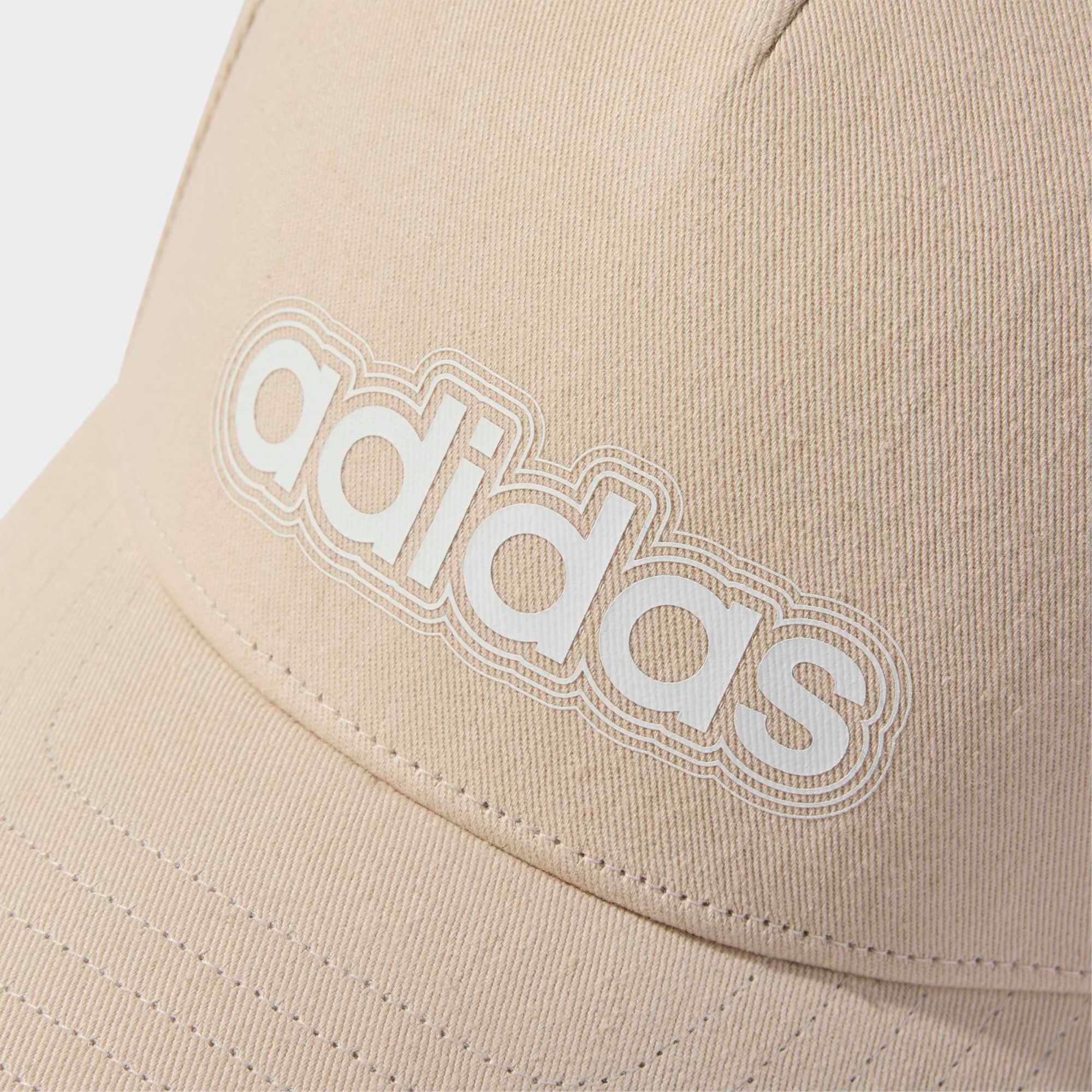 Casquette de fitness en coton, unisexe, beige 4/4