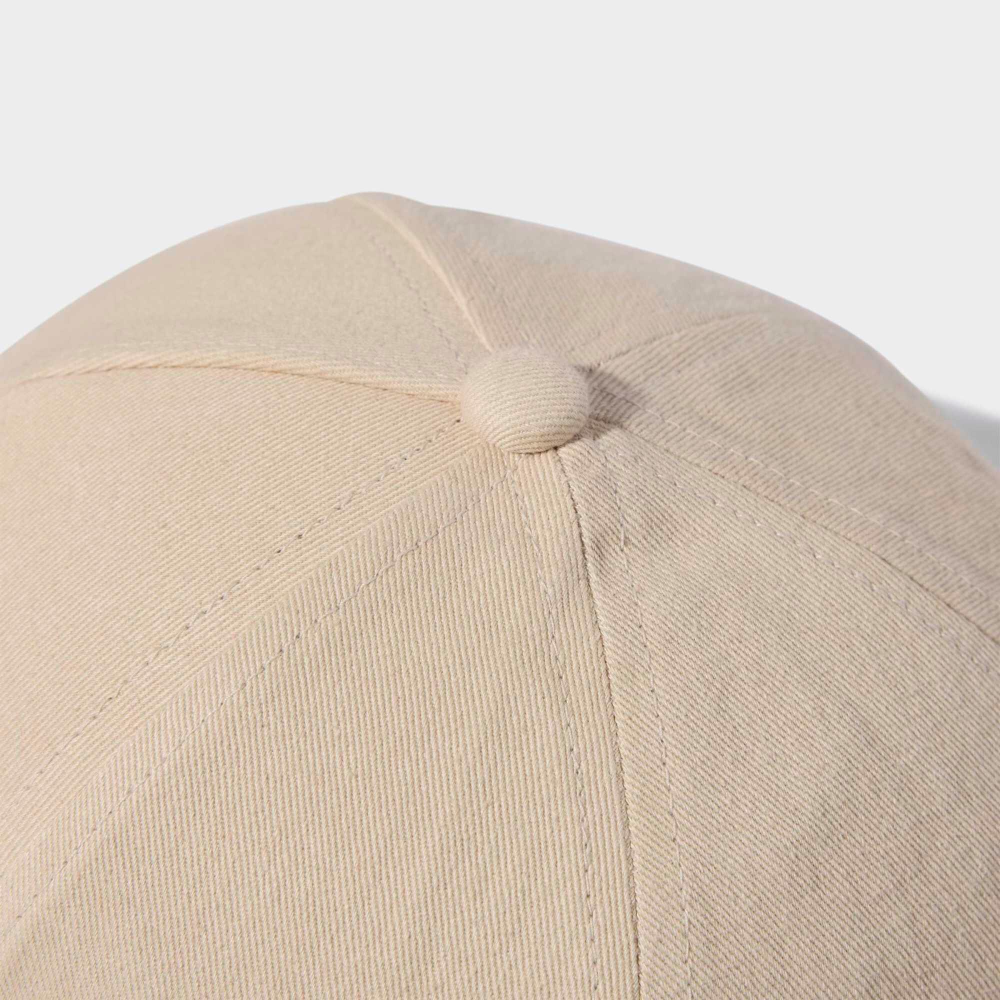 Casquette de fitness en coton, unisexe, beige 3/4