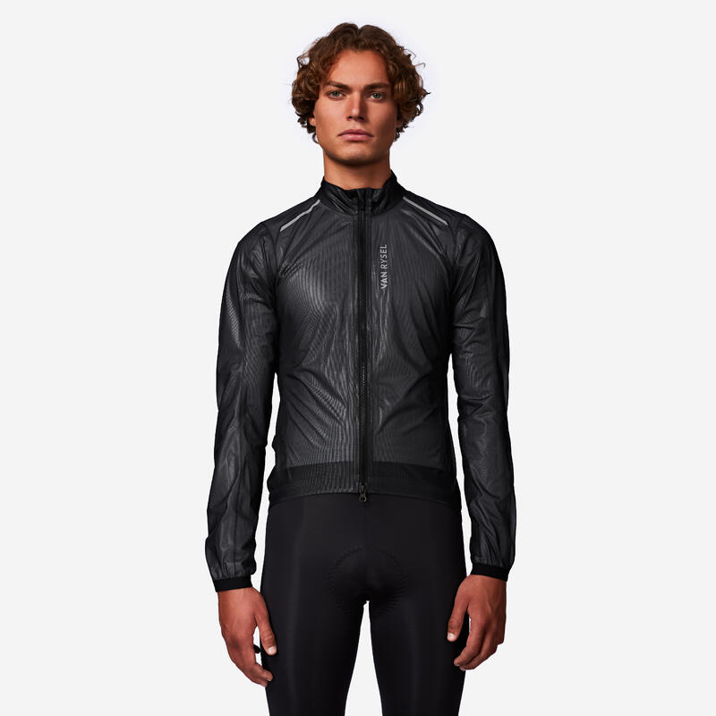 Férfi esőkabát országúti kerékpározáshoz Racer Ultralight, fehér 