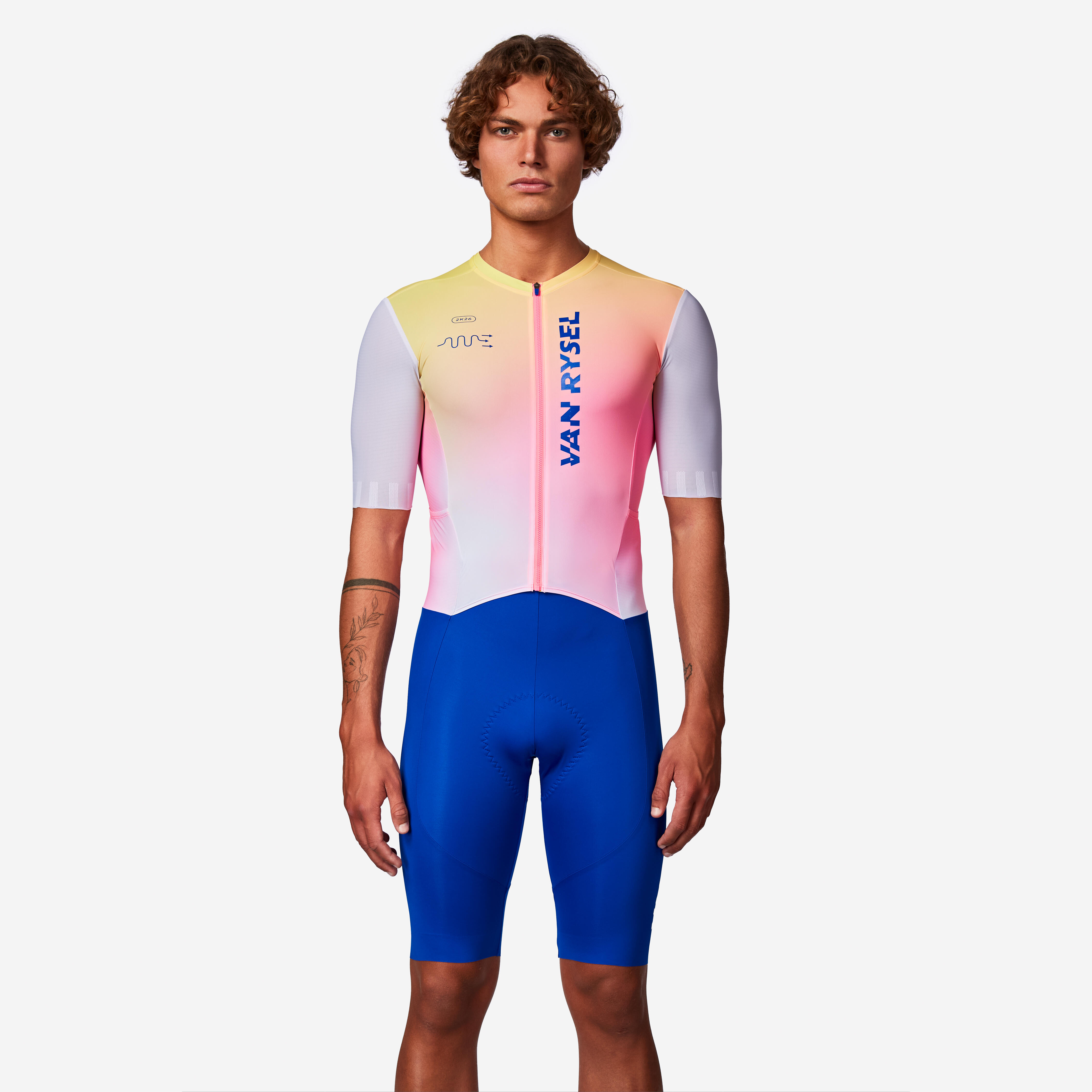 Van Rysel Men's Road Cycling Aerosuit RCR R 2 Yellow
