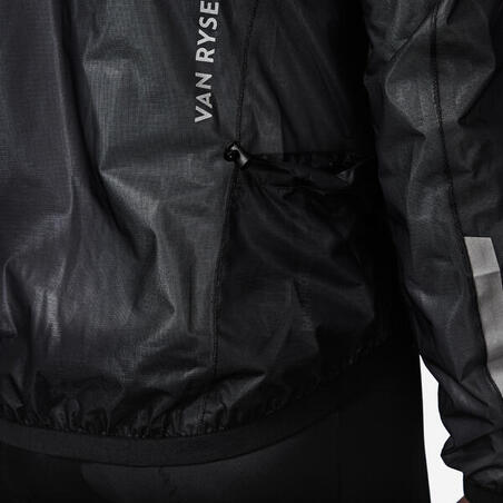 Дождевик мужской для велоспорта складывающийся RR 900 ULTRALIGHT черный