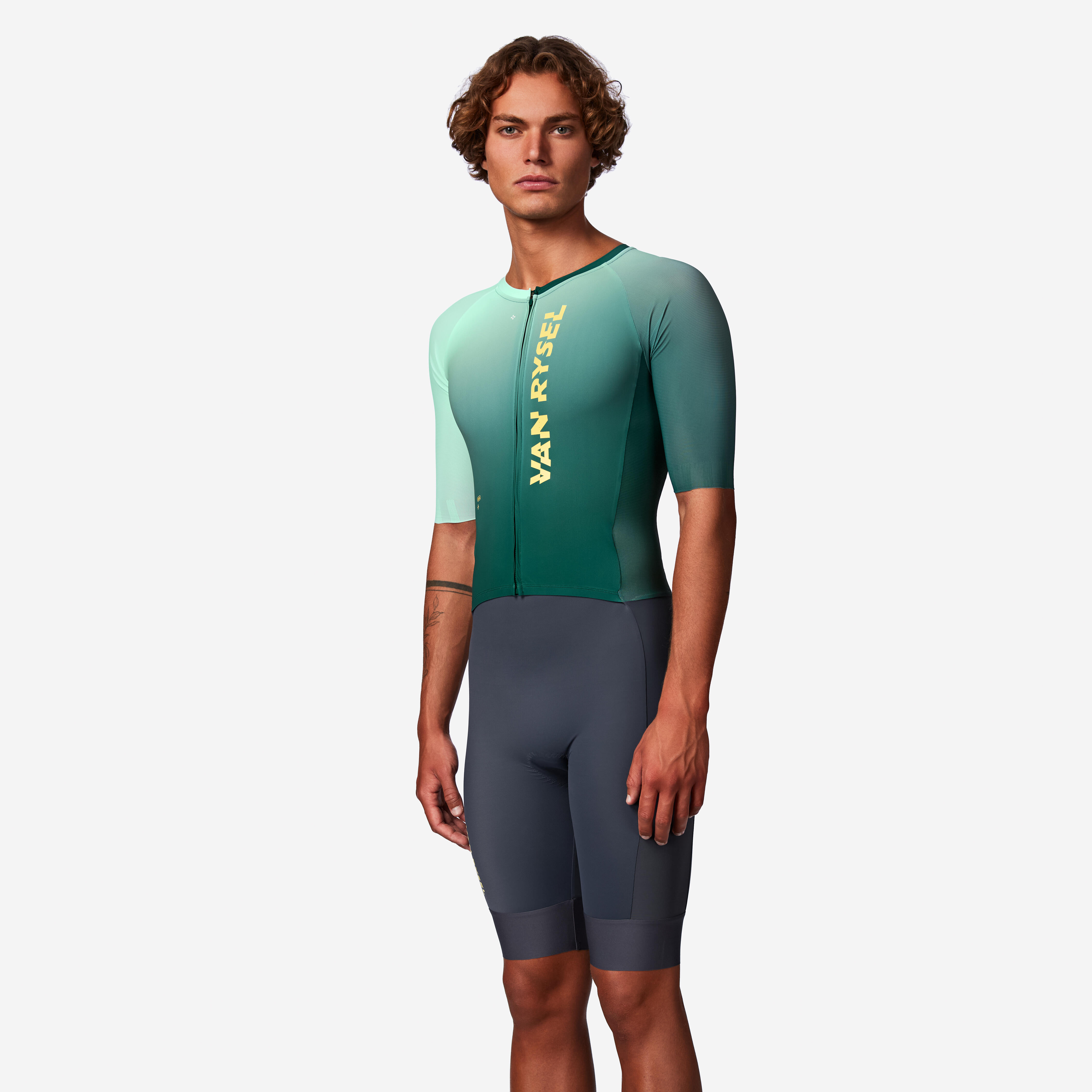 Men's Long-Distance Triathlon Trisuit, RCR-X - Green - VAN RYSEL