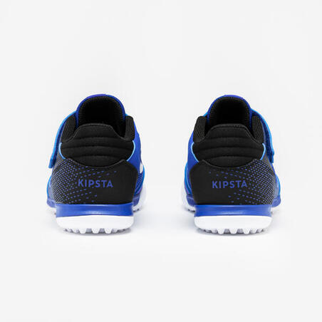 Бутси футбольні дитячі Eskudo Turf без шнурків чорні/сині