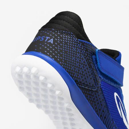 Бутси футбольні дитячі Eskudo Turf без шнурків чорні/сині