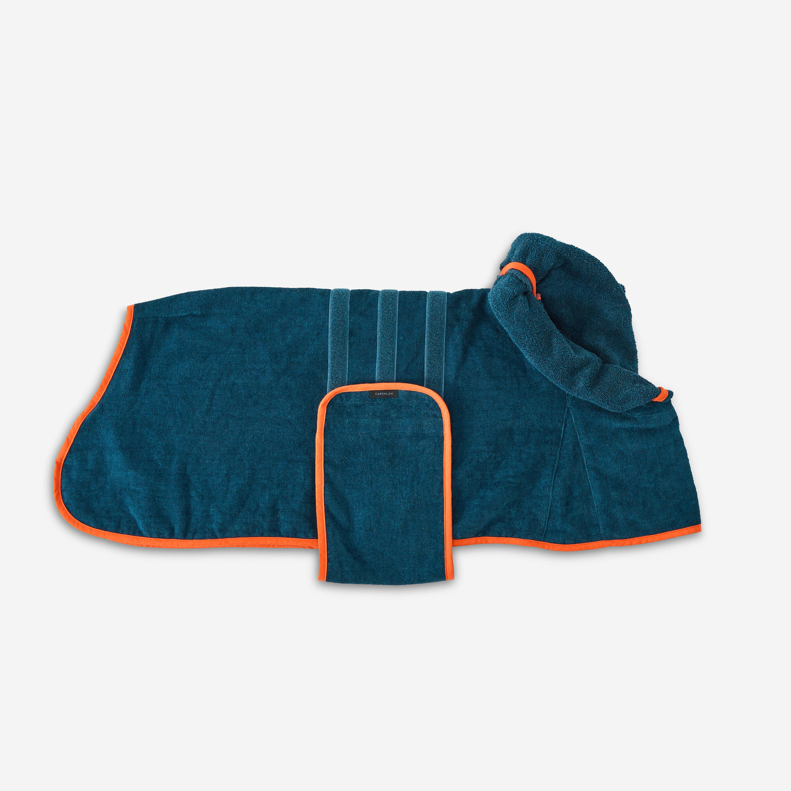 Gebraucht - Hundebademantel / Hundeweste blau 7/8