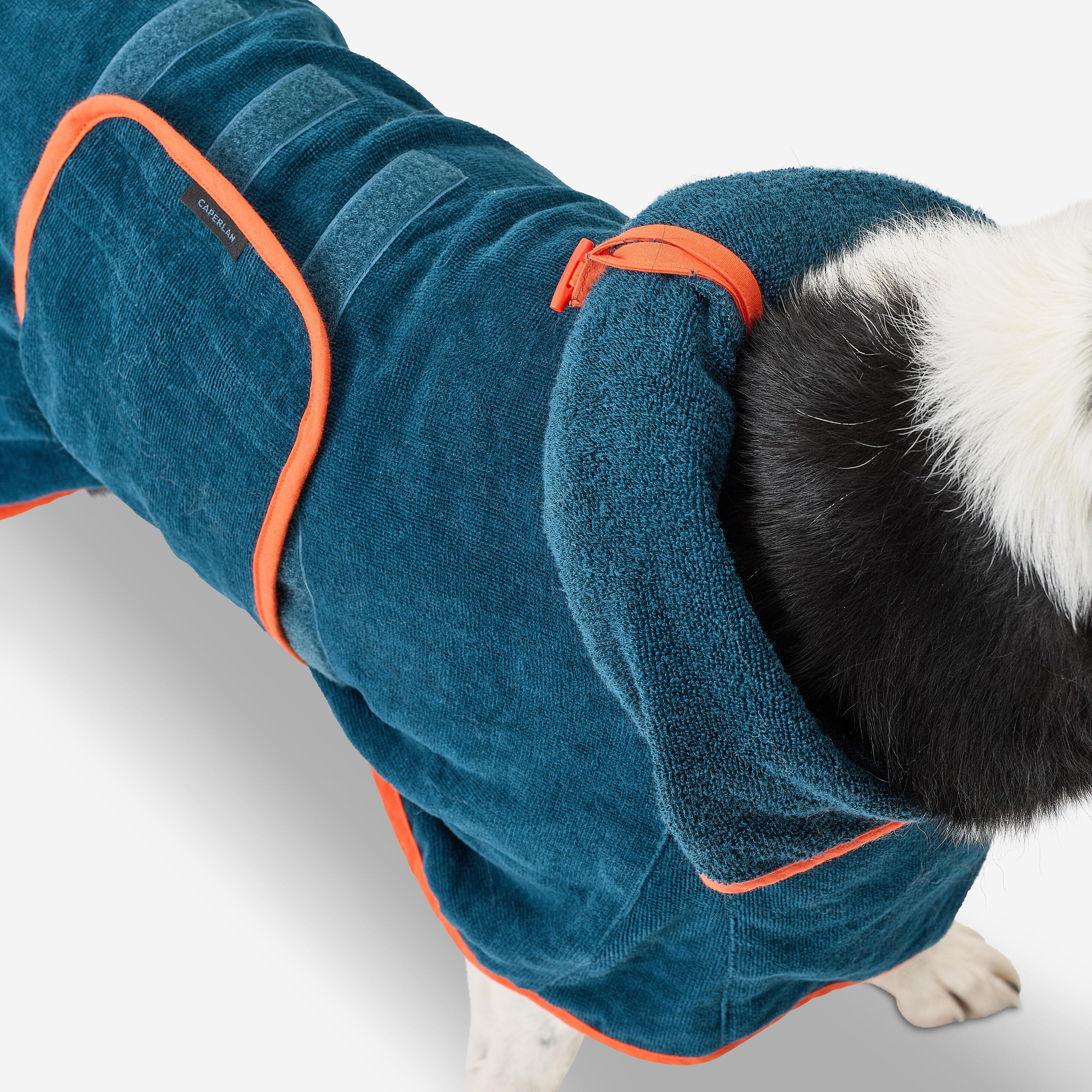 Gebraucht - Hundebademantel / Hundeweste blau 3/8