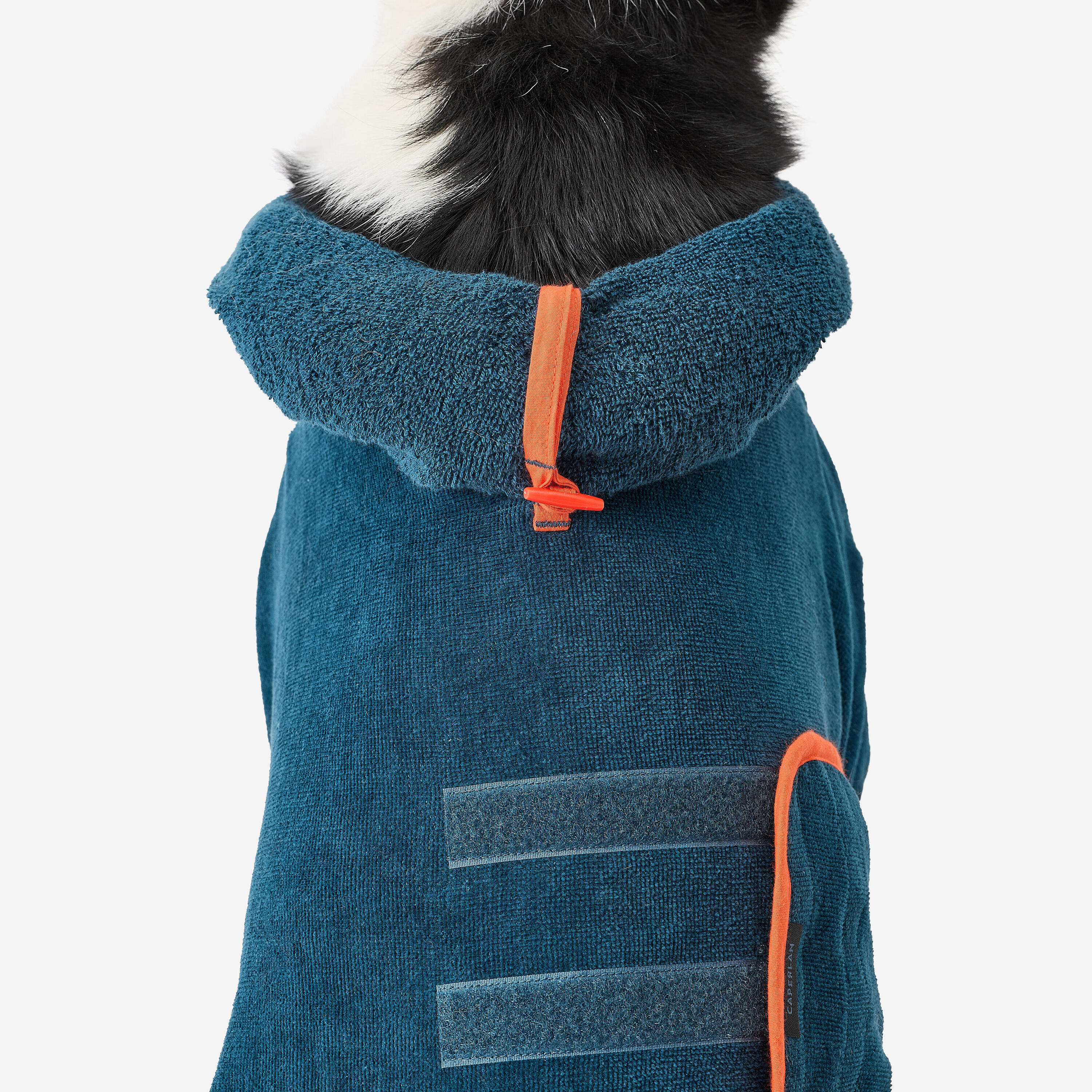 Gebraucht - Hundebademantel / Hundeweste blau 5/8