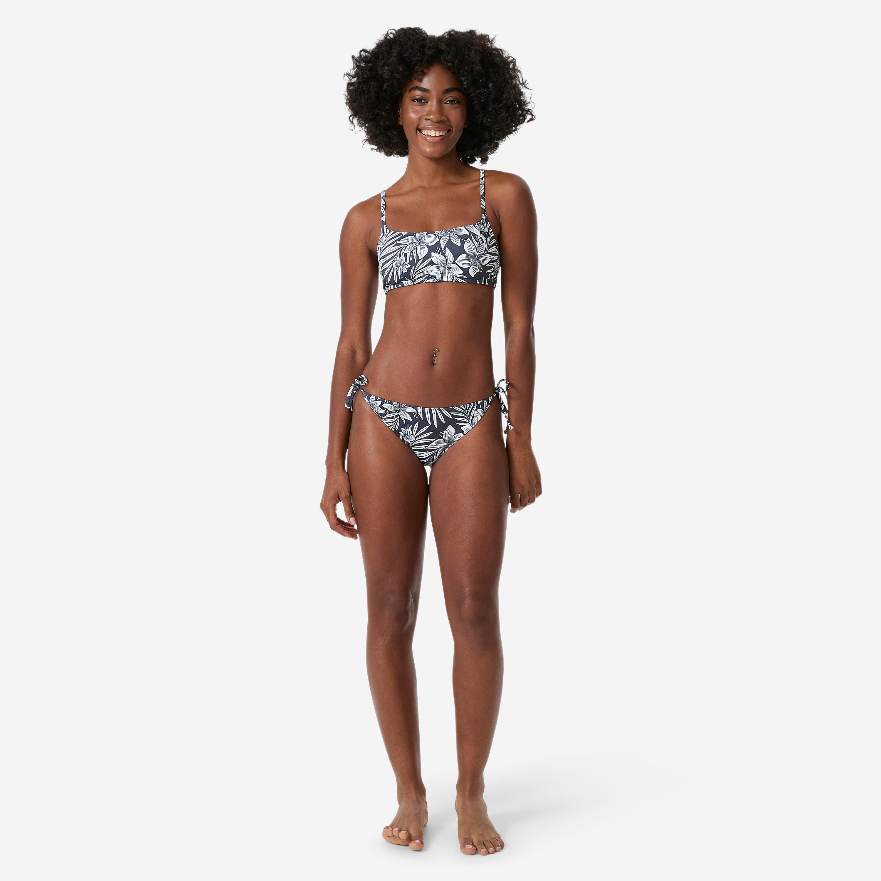 Cuecas de bikini de surf com atilhos, mulher, OP azul marinho 2/5