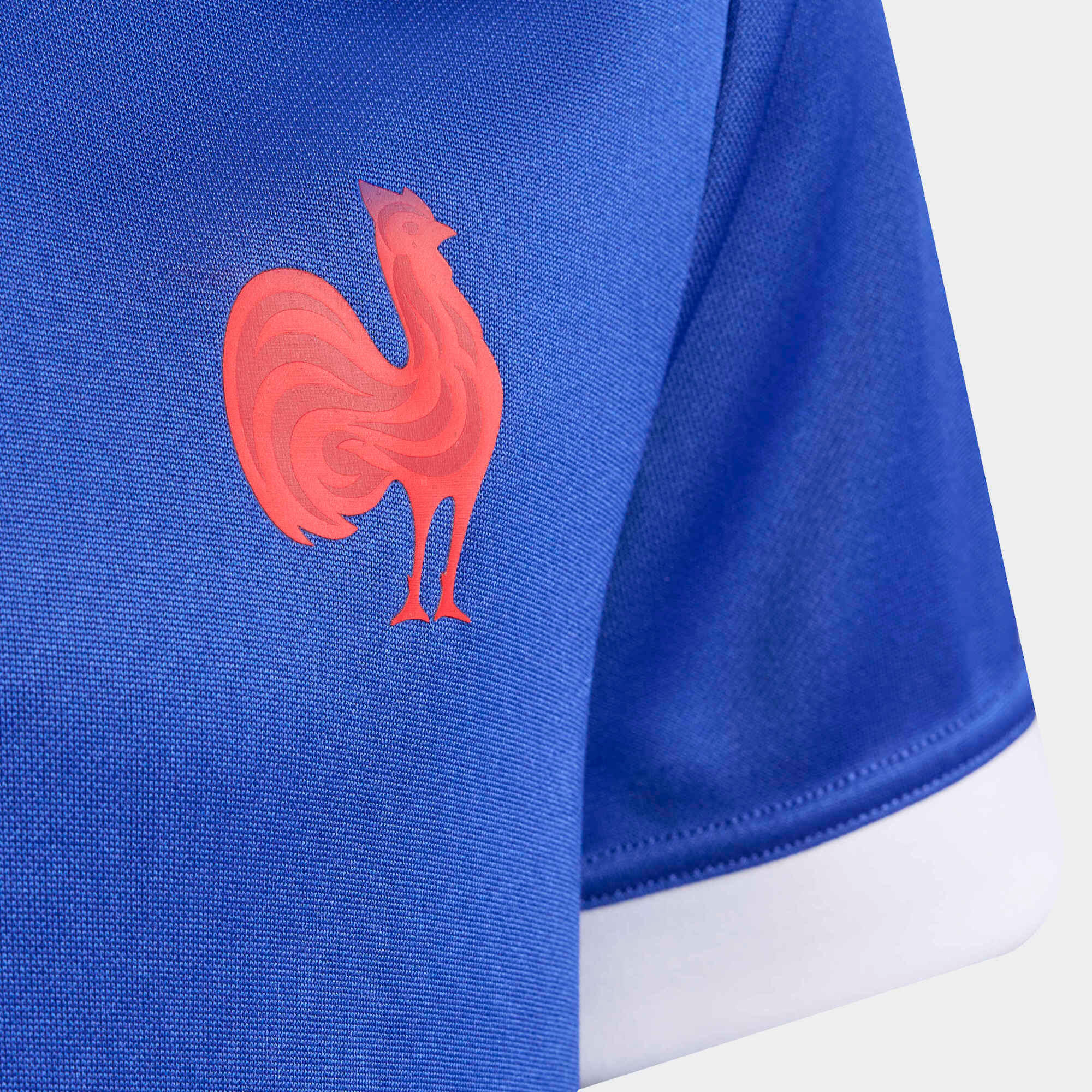 Maillot de rugby échauffement XV de France Enfant - Pré-Match FFR 2025/2026 bleu 4/5