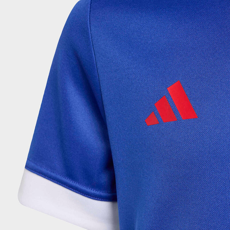 Tricou de rugby încălzire XV Franța Copii - FFR 2025/2026 albastru